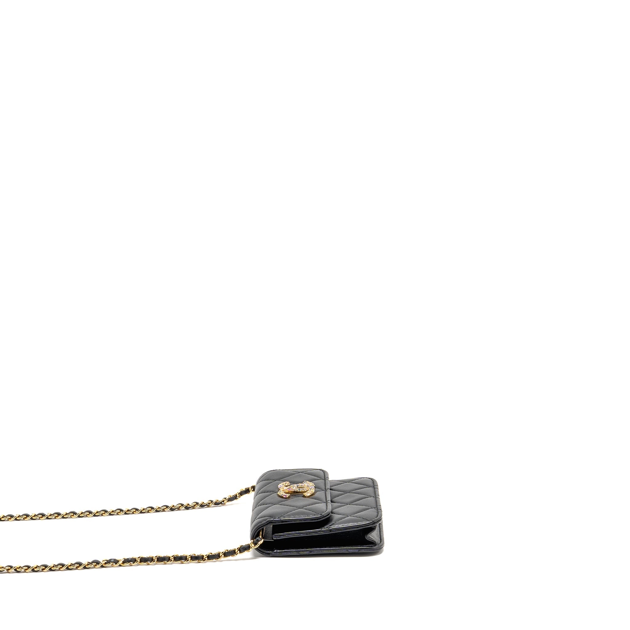 chanel-zirconium-flap-clutch-card-holder-with-chain-lambskin-black-ghw