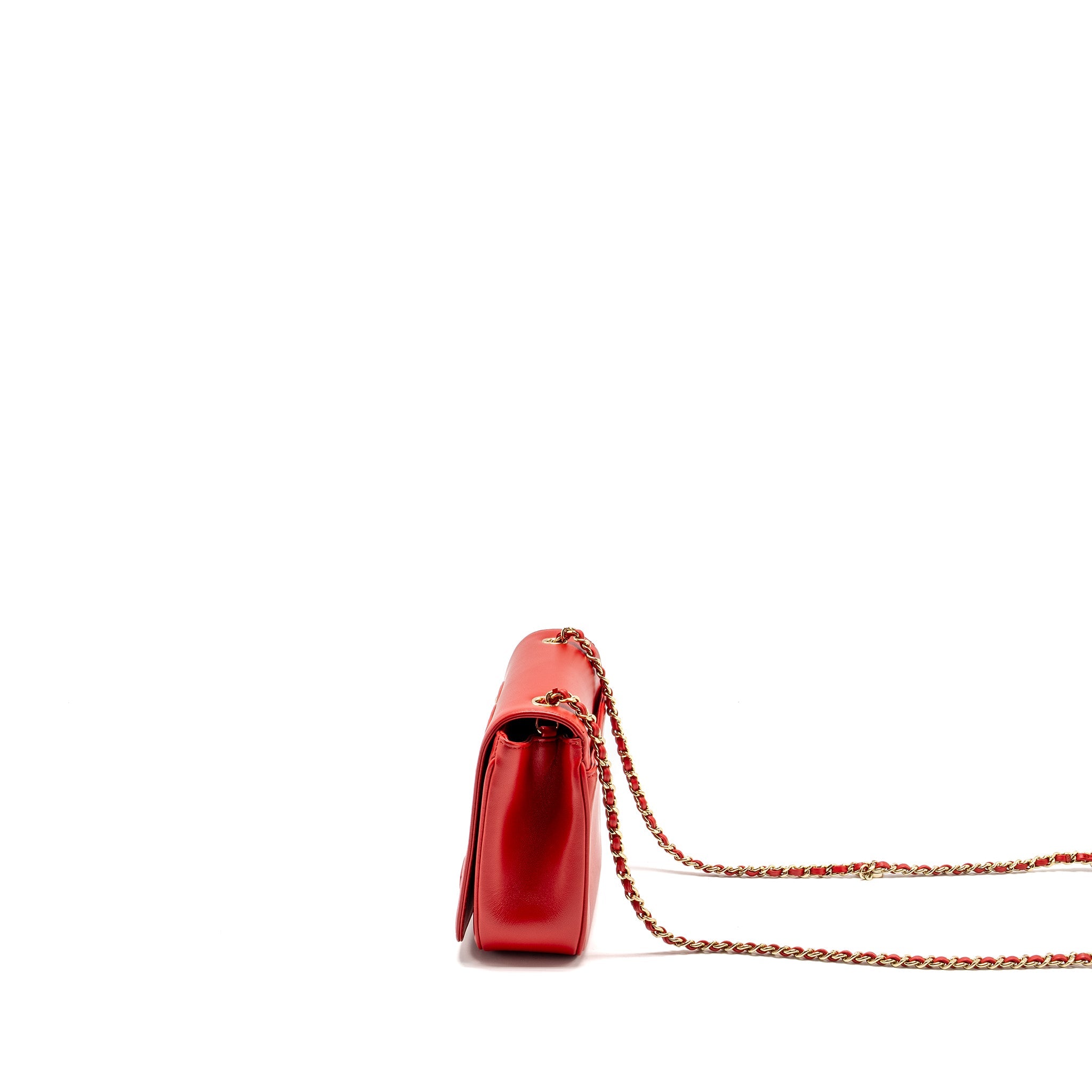chanel-mania-flap-bag-lambskin-red-lghw