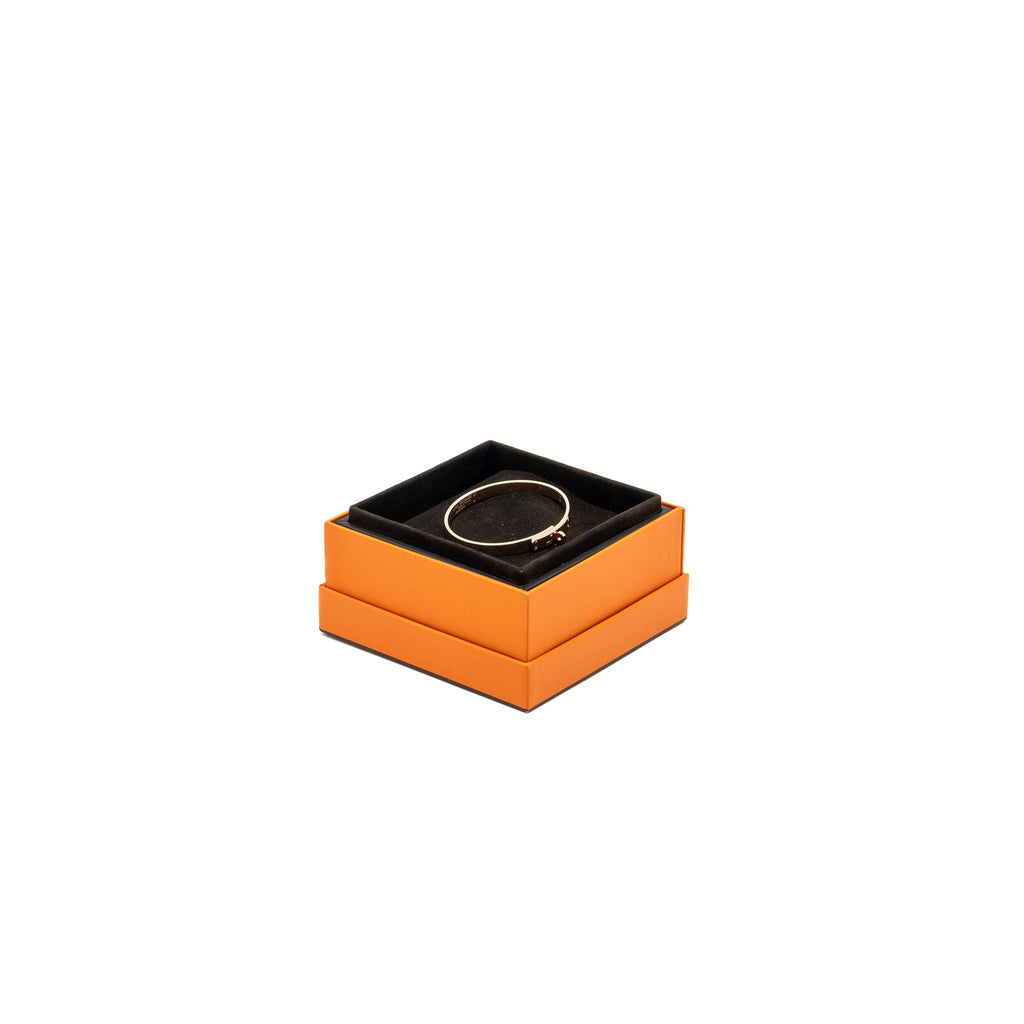 HERMES KELLY BRACELET ROSE GOLD,4 DIAMONDS