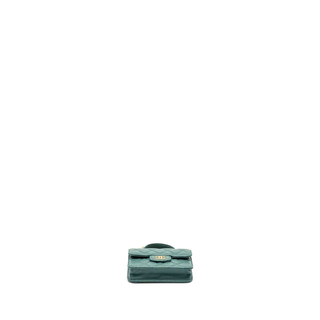 chanel-top-handle-mini-flap-bag-with-chain-lambskin-green-ghw