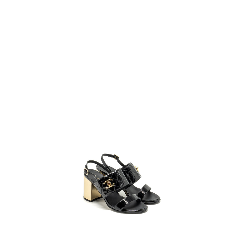 chanel-size-35-23p-cc-logo-sandals-patent-goatskin-black