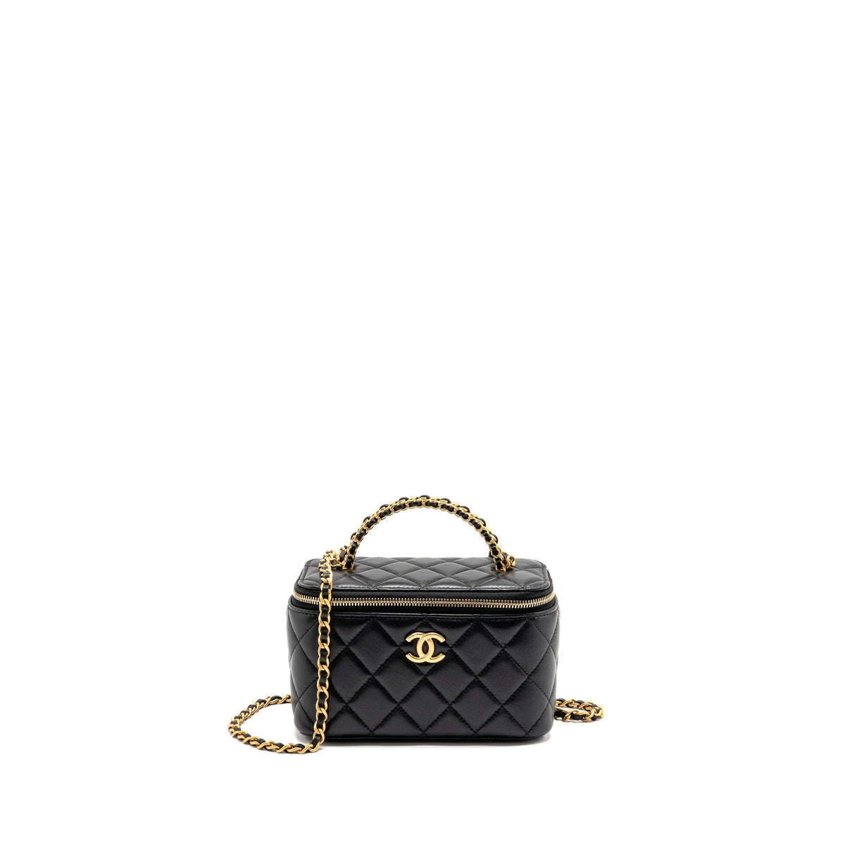 chanel-top-handle-long-vanity-lambskin-black-ghwmicrochip