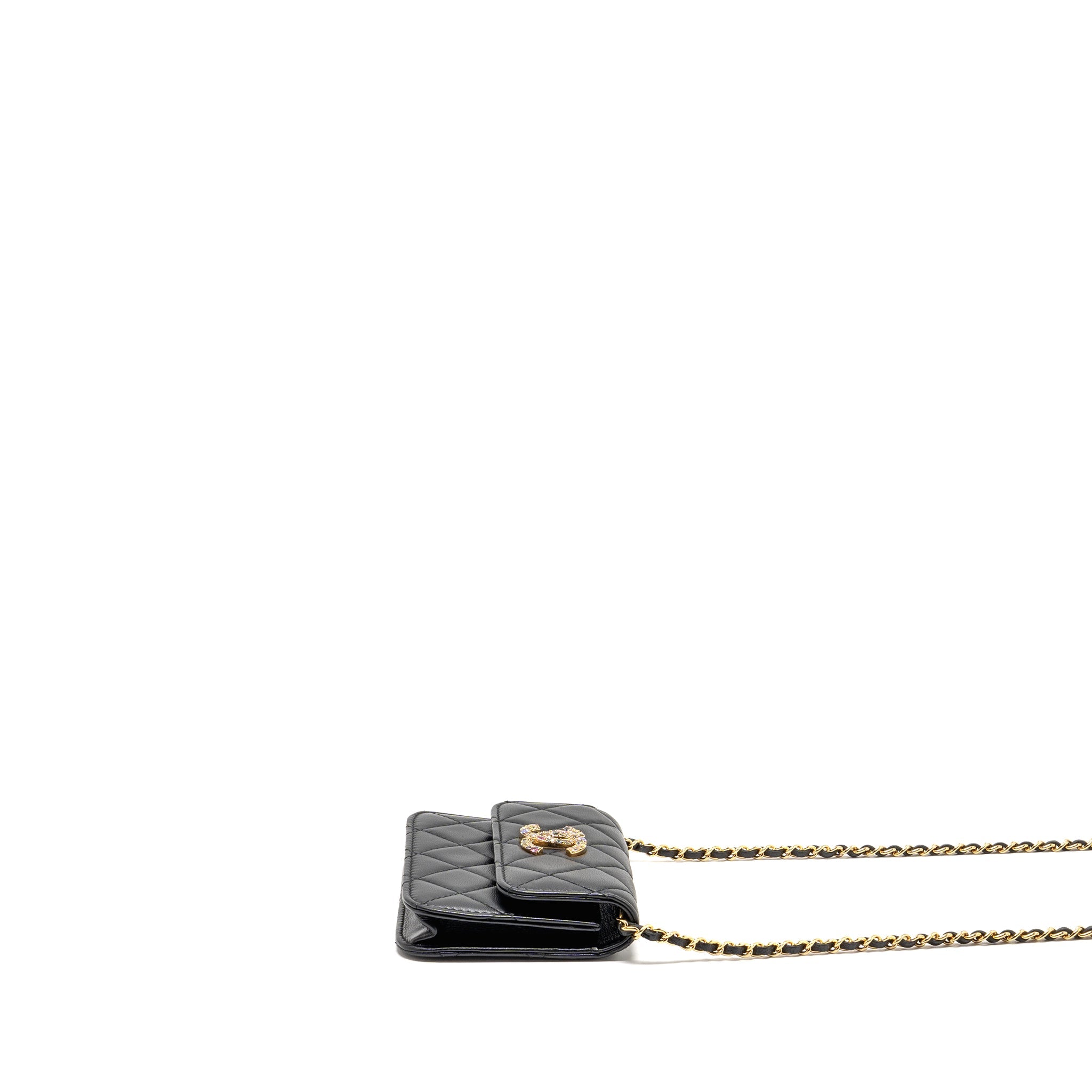 chanel-zirconium-flap-clutch-card-holder-with-chain-lambskin-black-ghw
