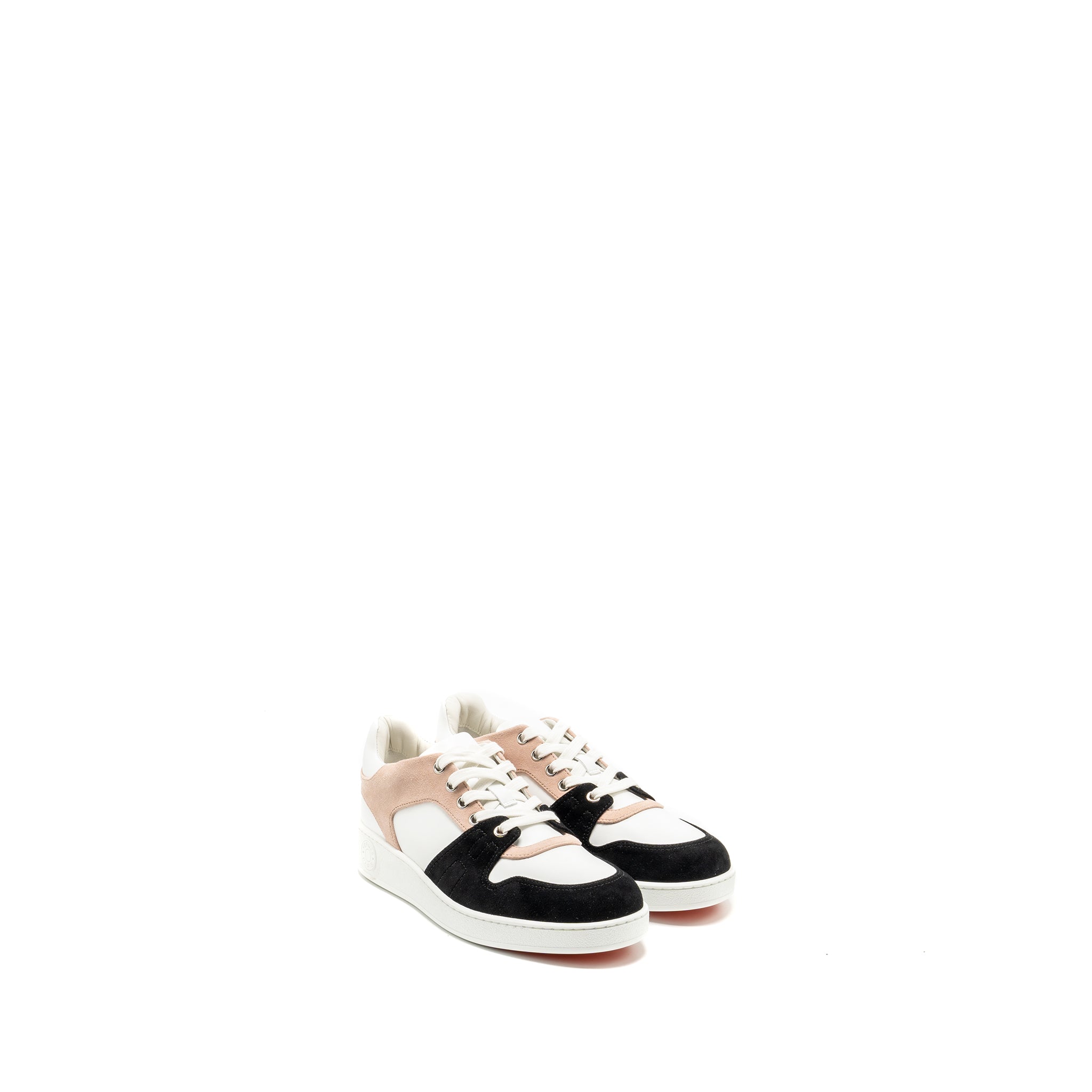 hermes-size-37-freestyle-sneakers-suede-calfskin-black-white-pink