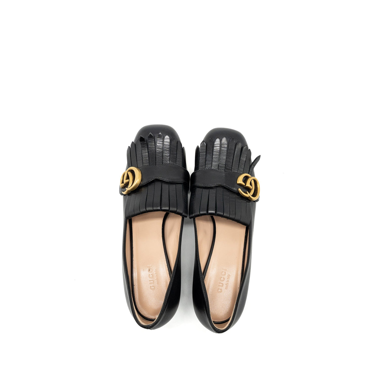 gucci-size-38-marmont-loafer-pumps-calfskin-black-ghw
