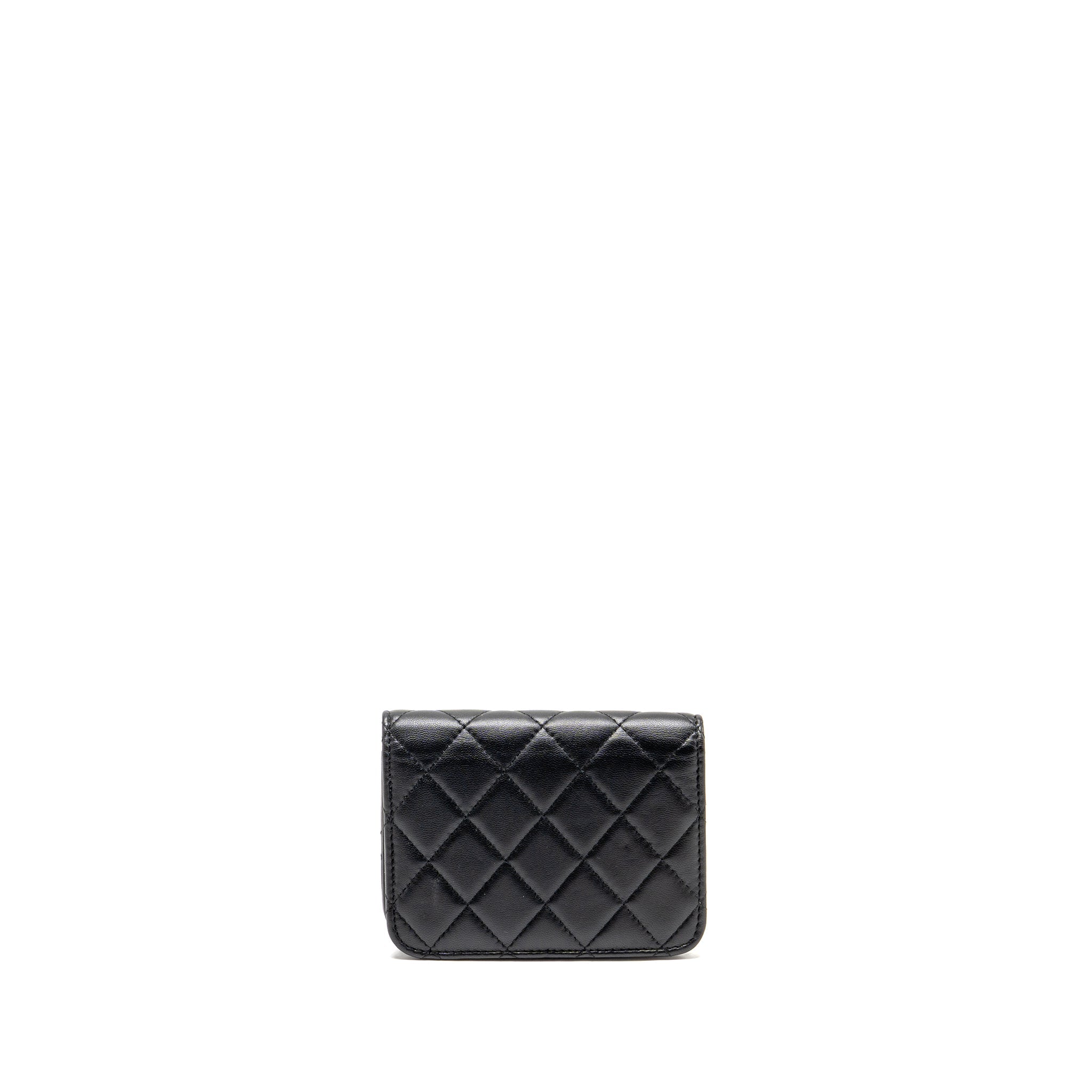 chanel-zirconium-flap-clutch-card-holder-with-chain-lambskin-black-ghw