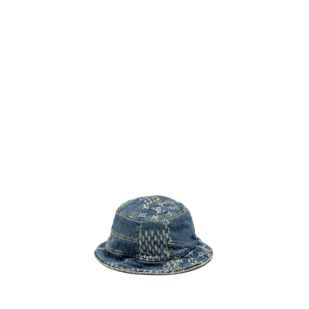 louis-vuitton-nigo-size-58-damier-bucket-hat-denim-blue-copy