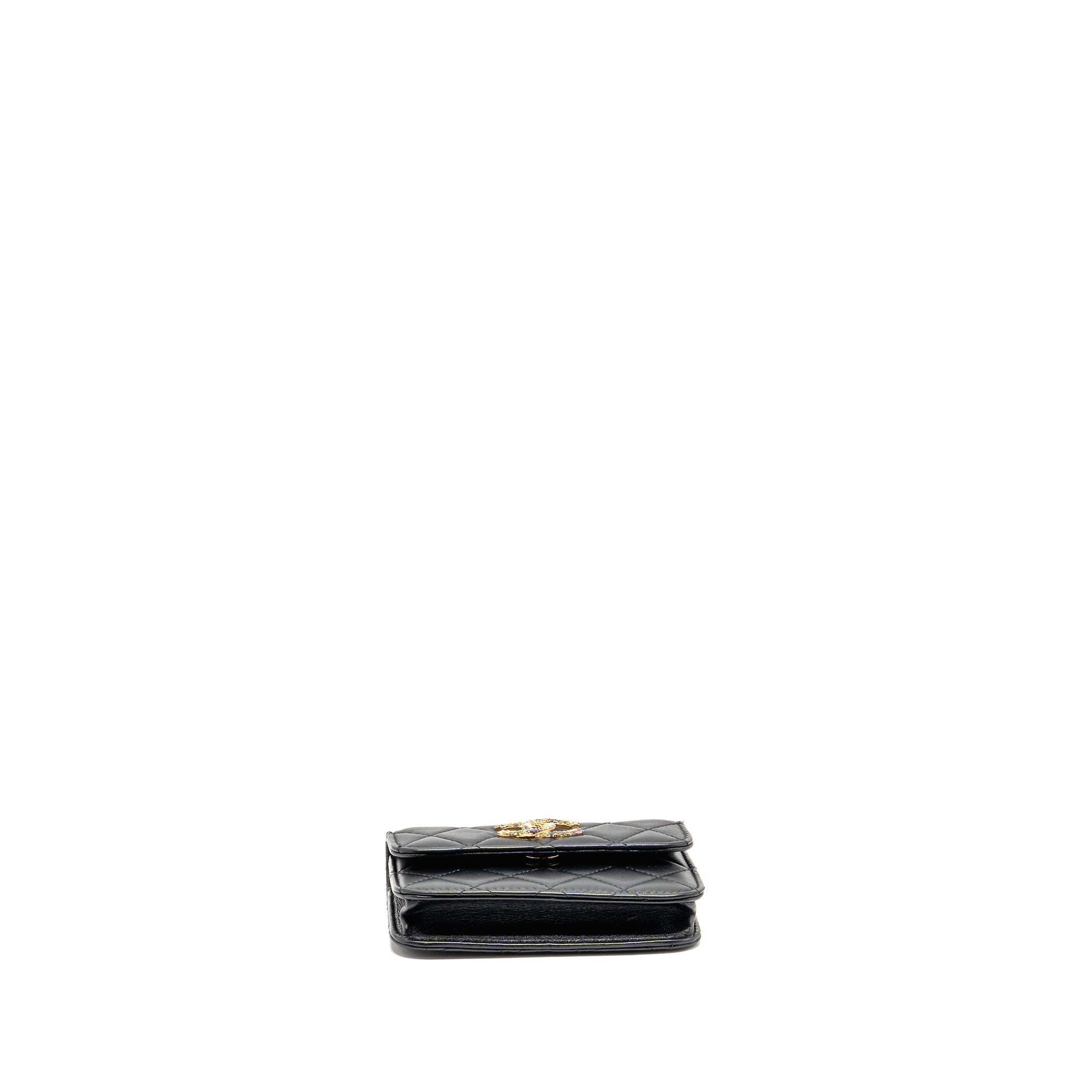 chanel-zirconium-flap-clutch-card-holder-with-chain-lambskin-black-ghw