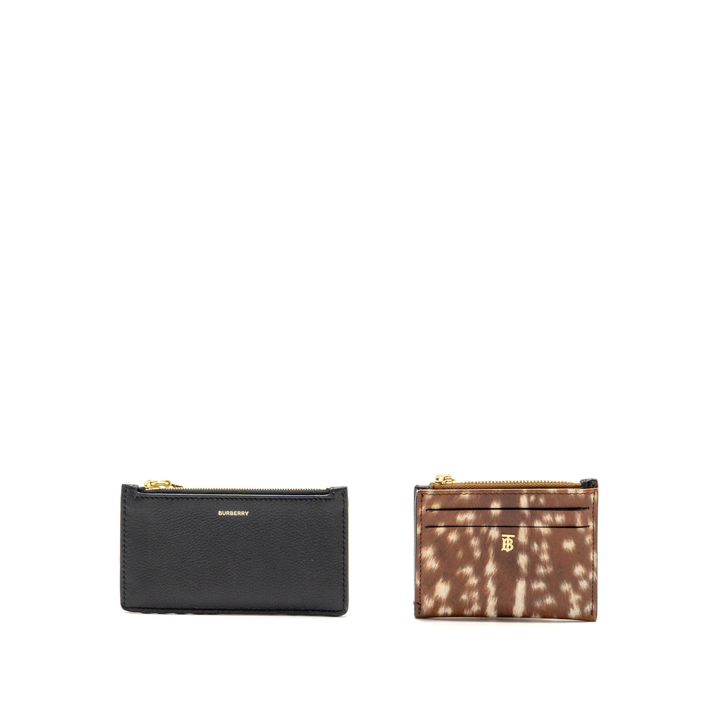 burberry-brown-deer-print-zip-card-case-leather-black-zip-card-holder-ghw-sell-in-a-set-copy