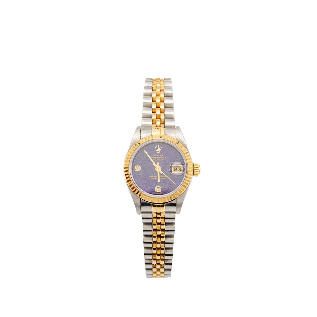 rolex-26mm-lady-datejust-steel-yellow-gold-sodalite-dial-model-79173