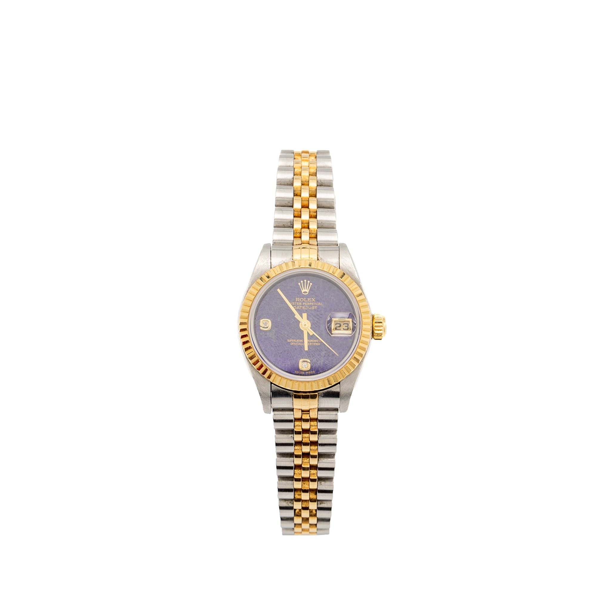 rolex-26mm-lady-datejust-steel-yellow-gold-sodalite-dial-model-79173