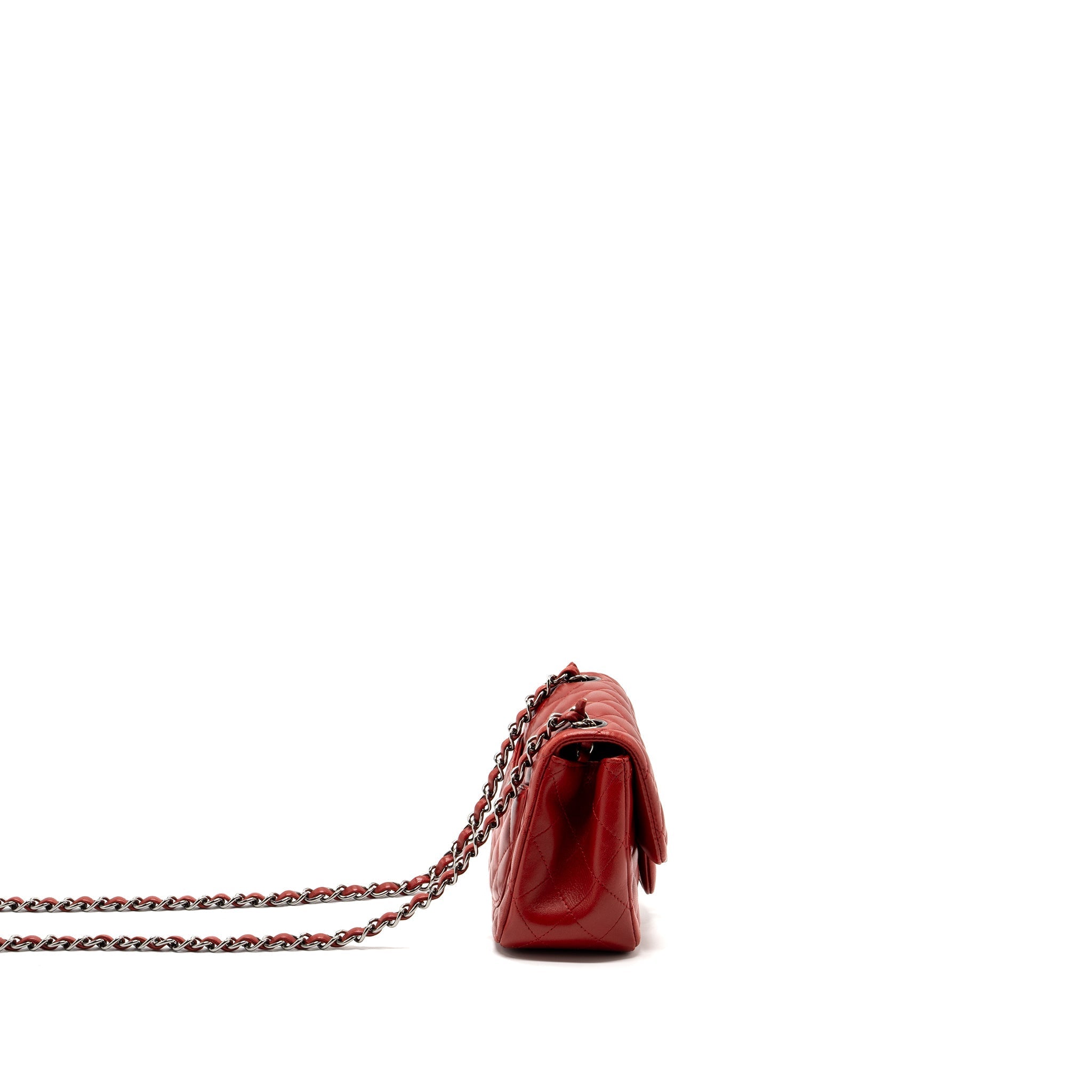 chanel-mini-square-flap-bag-lambskin-red-black-hardware-copy