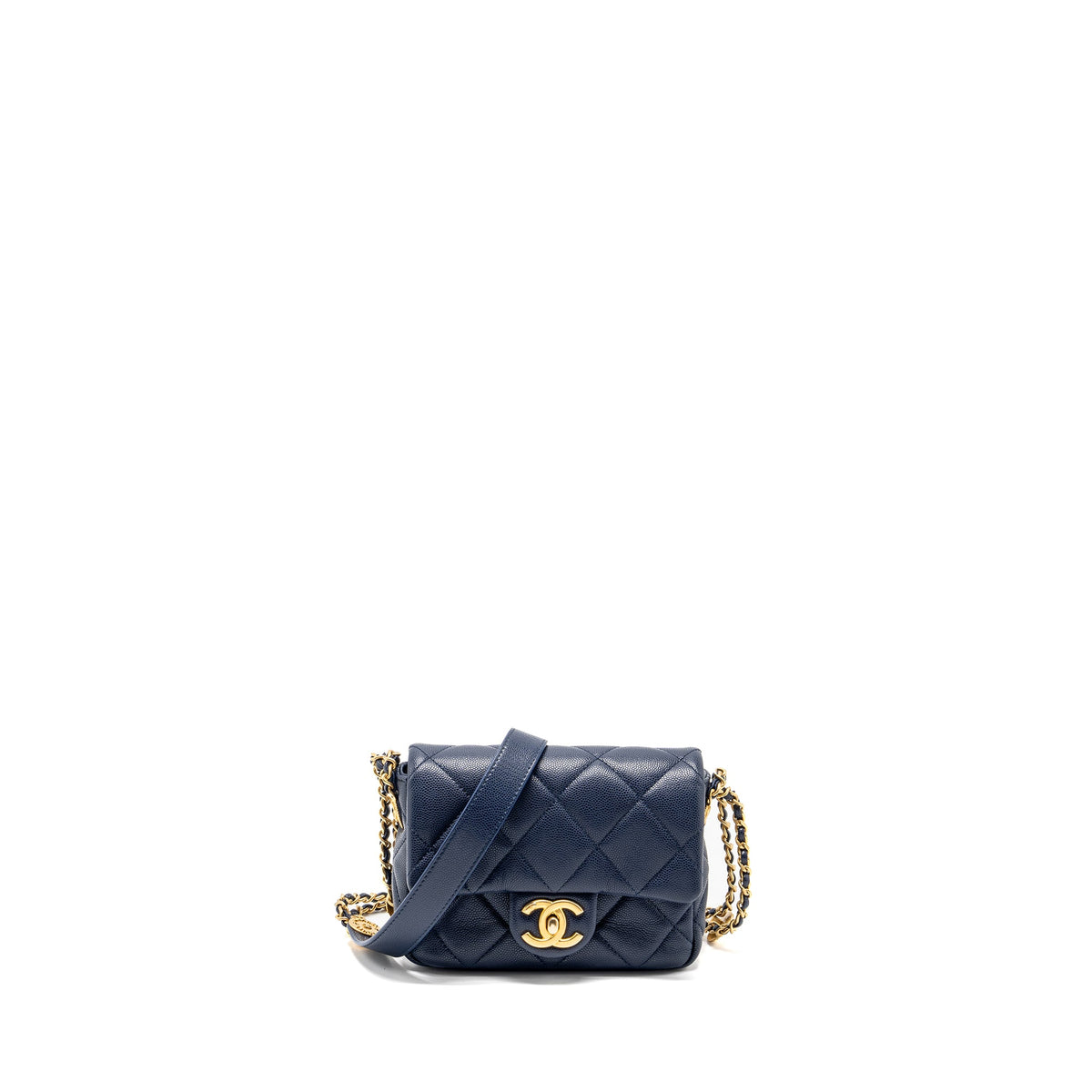 chanel-22a-button-on-chain-mini-square-flap-bag-caviar-navy-ghw-microchip-copy