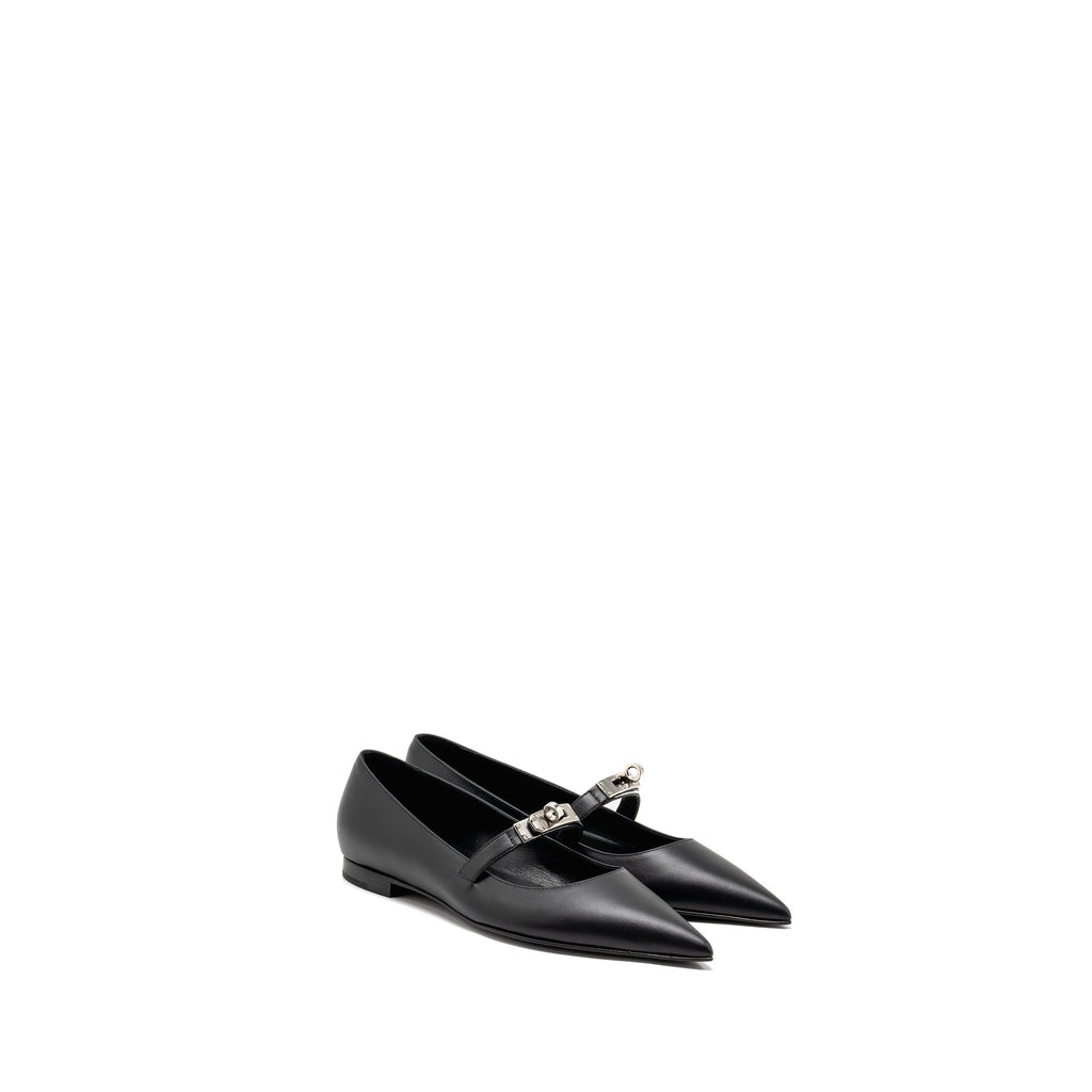 hermes-size-37-kelly-ballet-flat-calfskin-black-shw