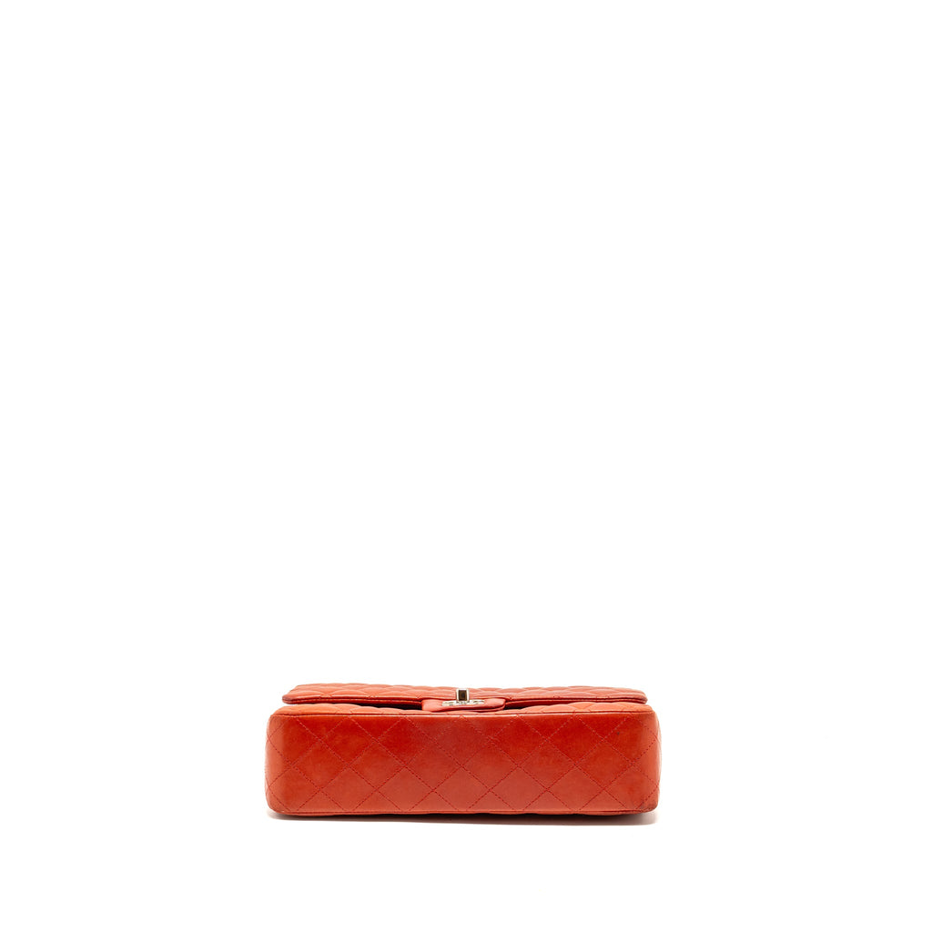 chanel-medium-classic-double-flap-bag-lambskin-red-shw