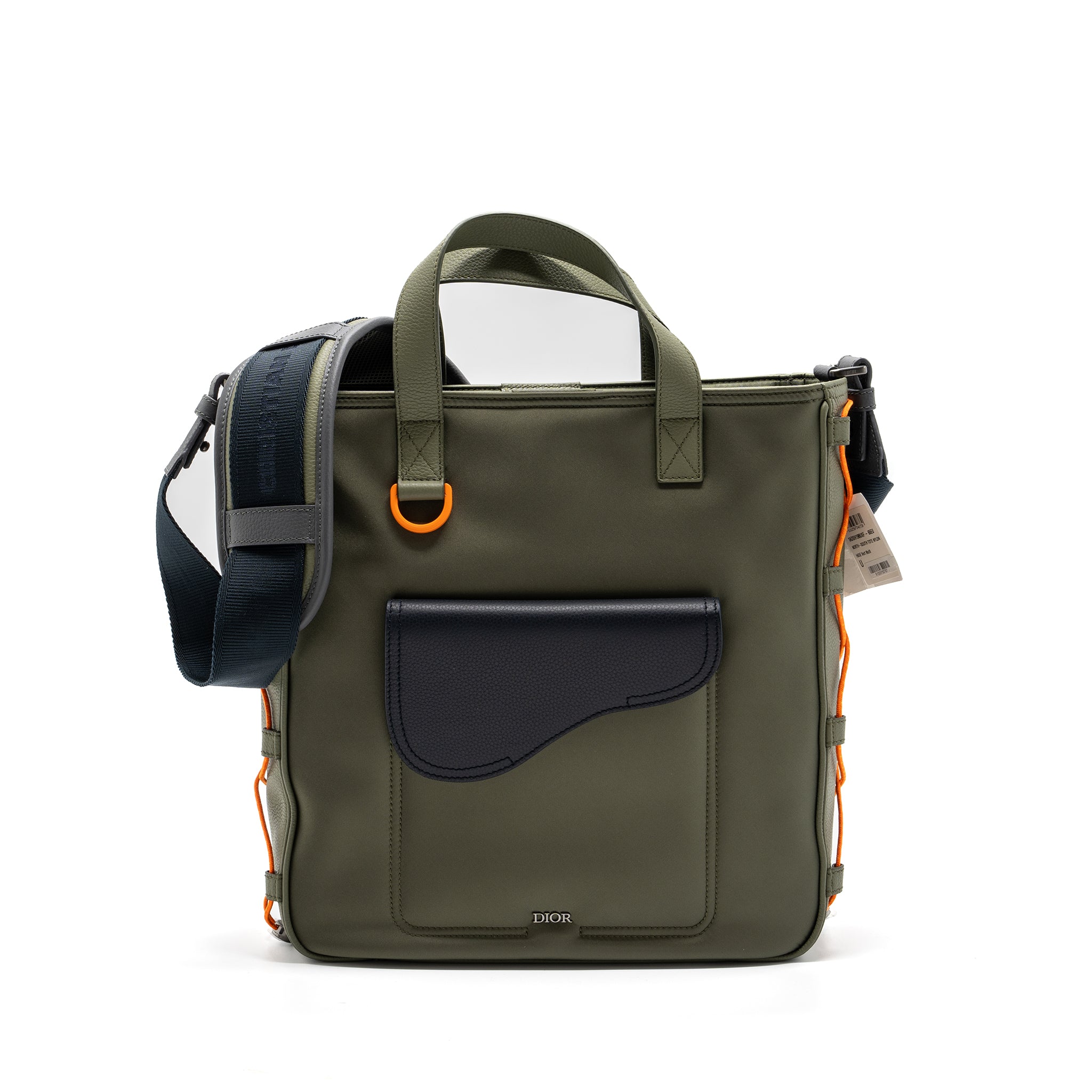 dior-south-tote-bag-nylon-leather-green-multicolour-hardware