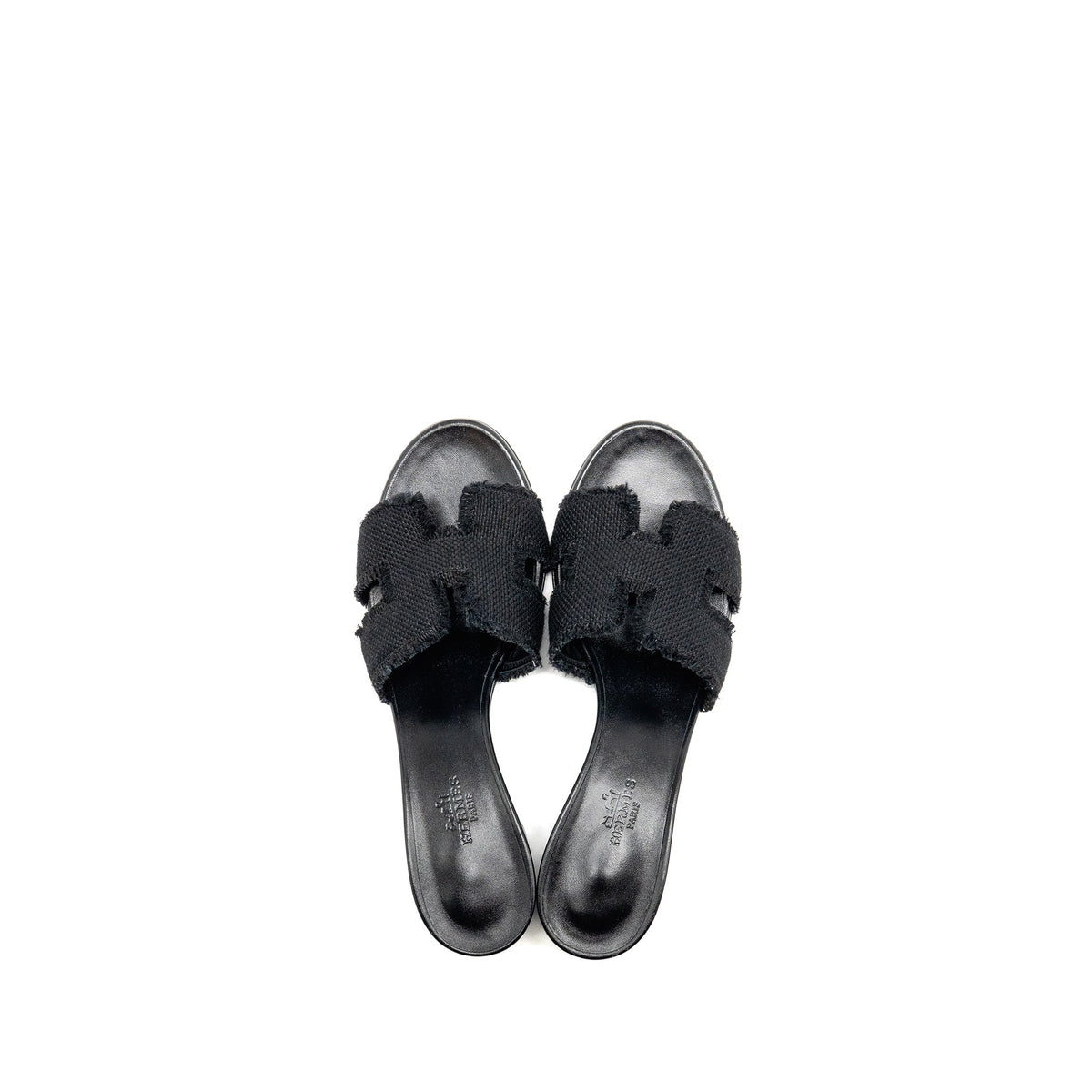 hermes-size-37-oasis-sandal-canvas-black