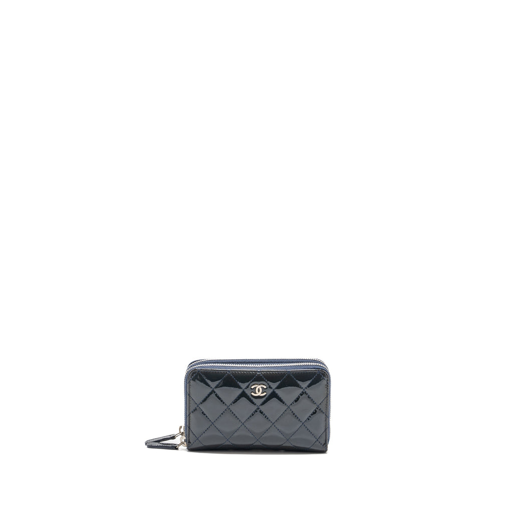 chanel-double-zip-wallet-patent-dark-green-shw