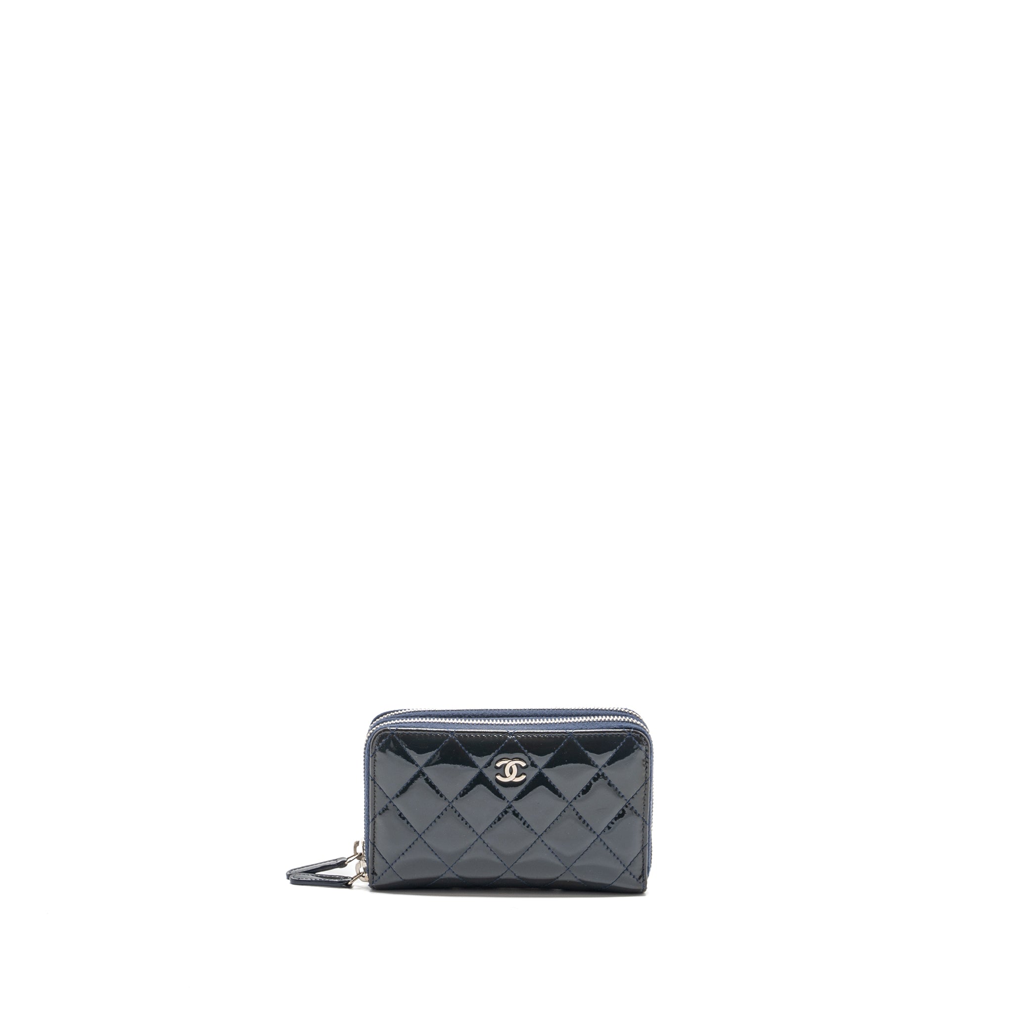chanel-double-zip-wallet-patent-dark-green-shw