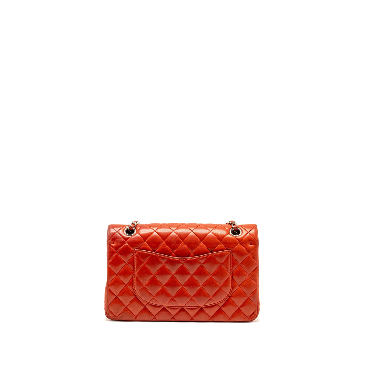 chanel-medium-classic-double-flap-bag-lambskin-red-shw