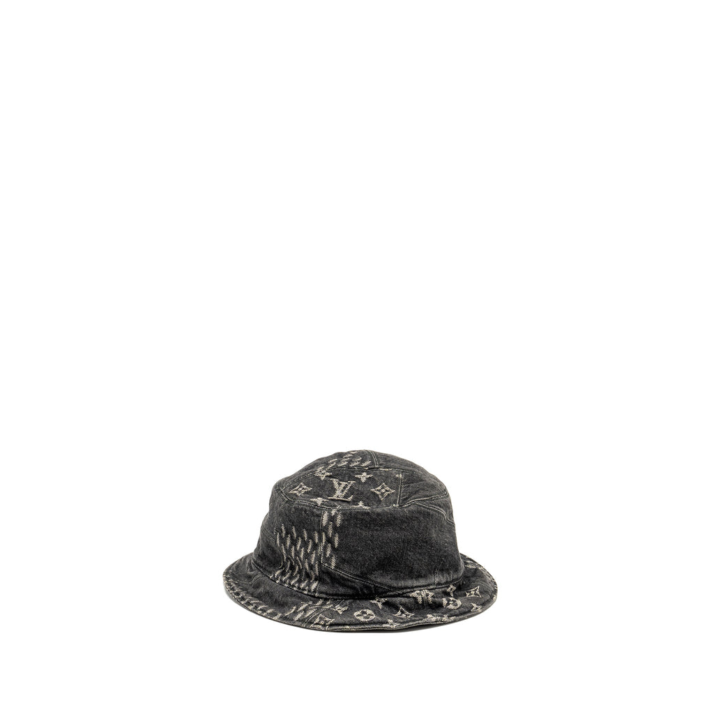 louis-vuitton-size-58-nigo-damier-bucket-hat-denim-black-1
