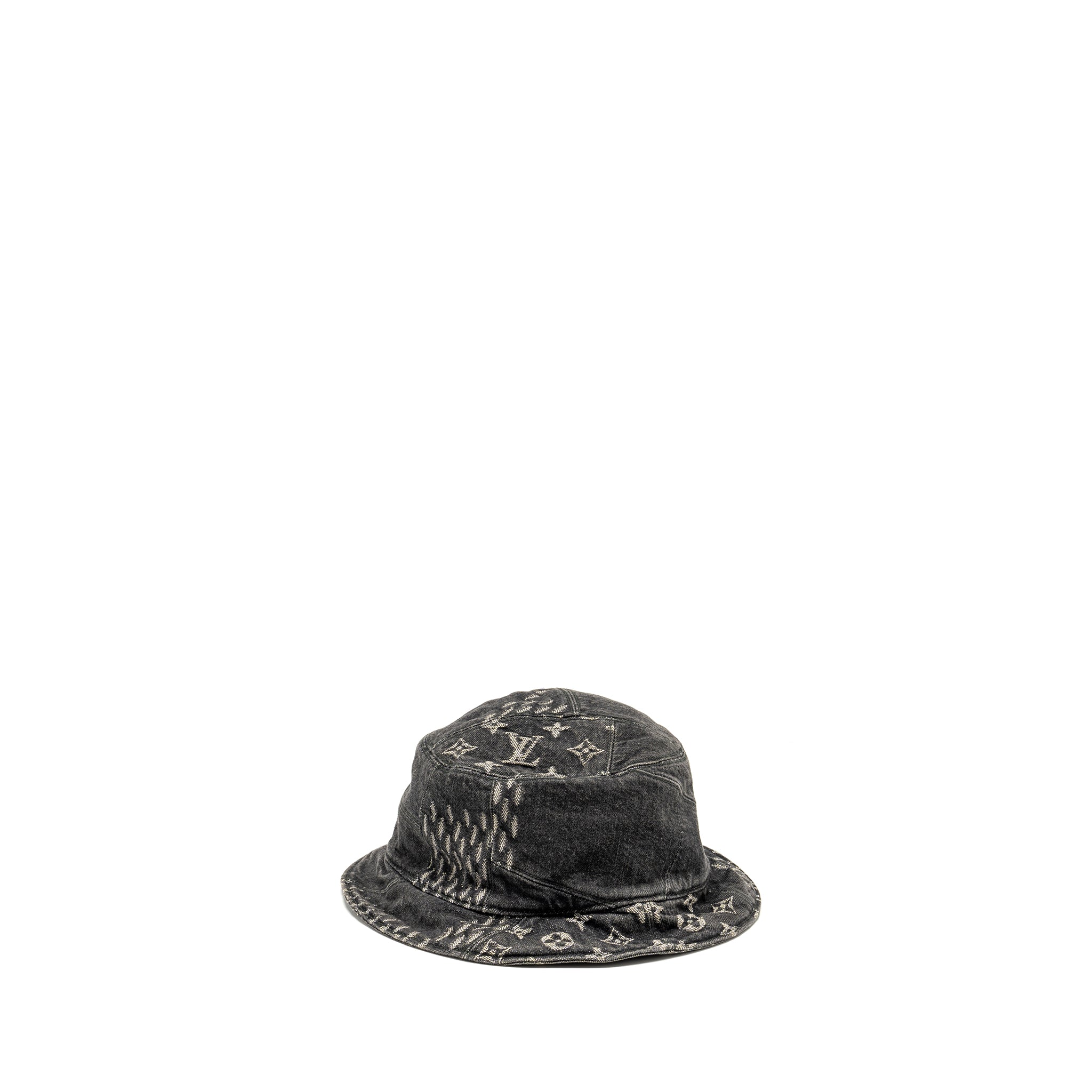 louis-vuitton-size-58-nigo-damier-bucket-hat-denim-black-1