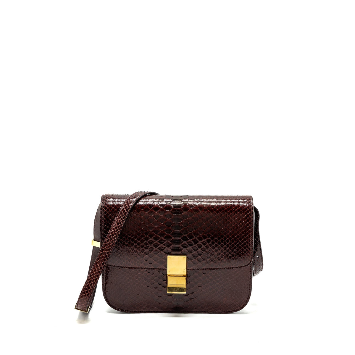 celine-medium-classic-box-bag-python-leather-burgundy-ghw