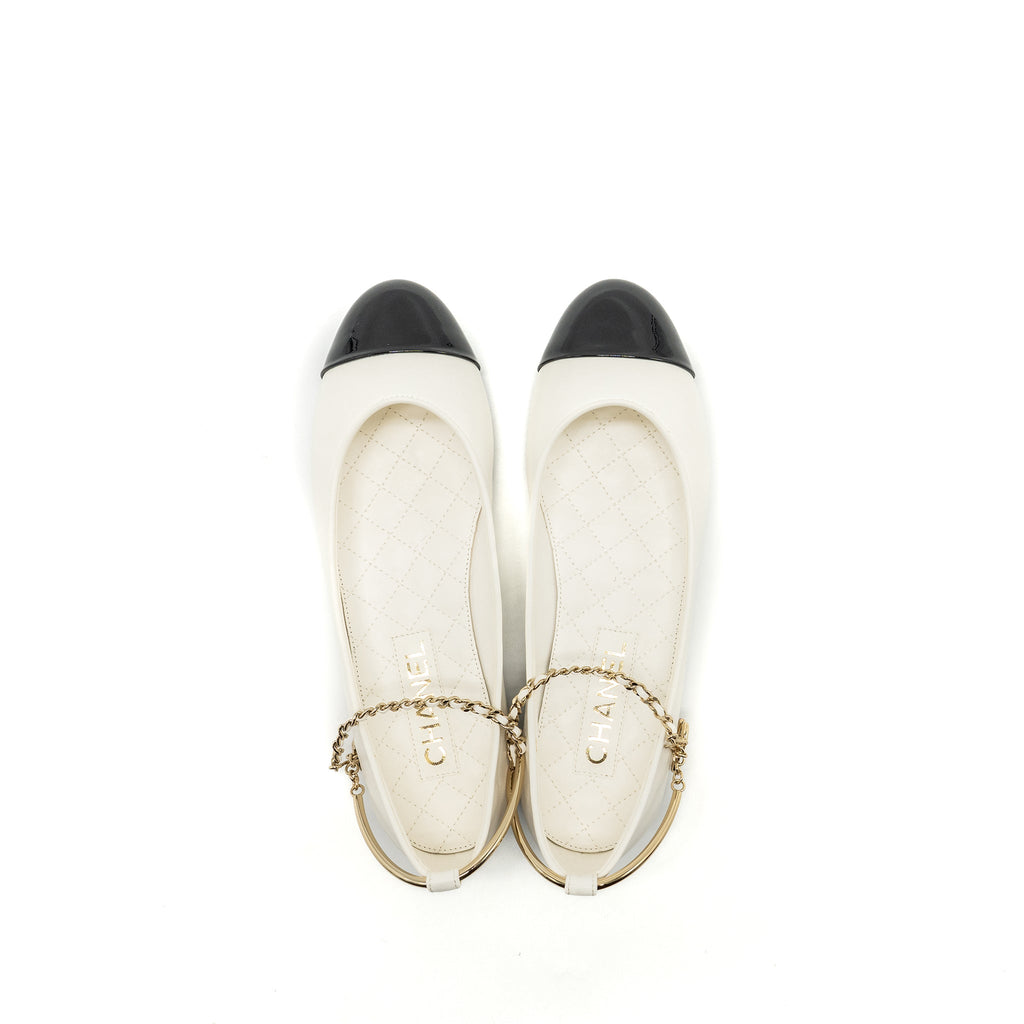 chanel-size-38-5-ballet-flats-white-black