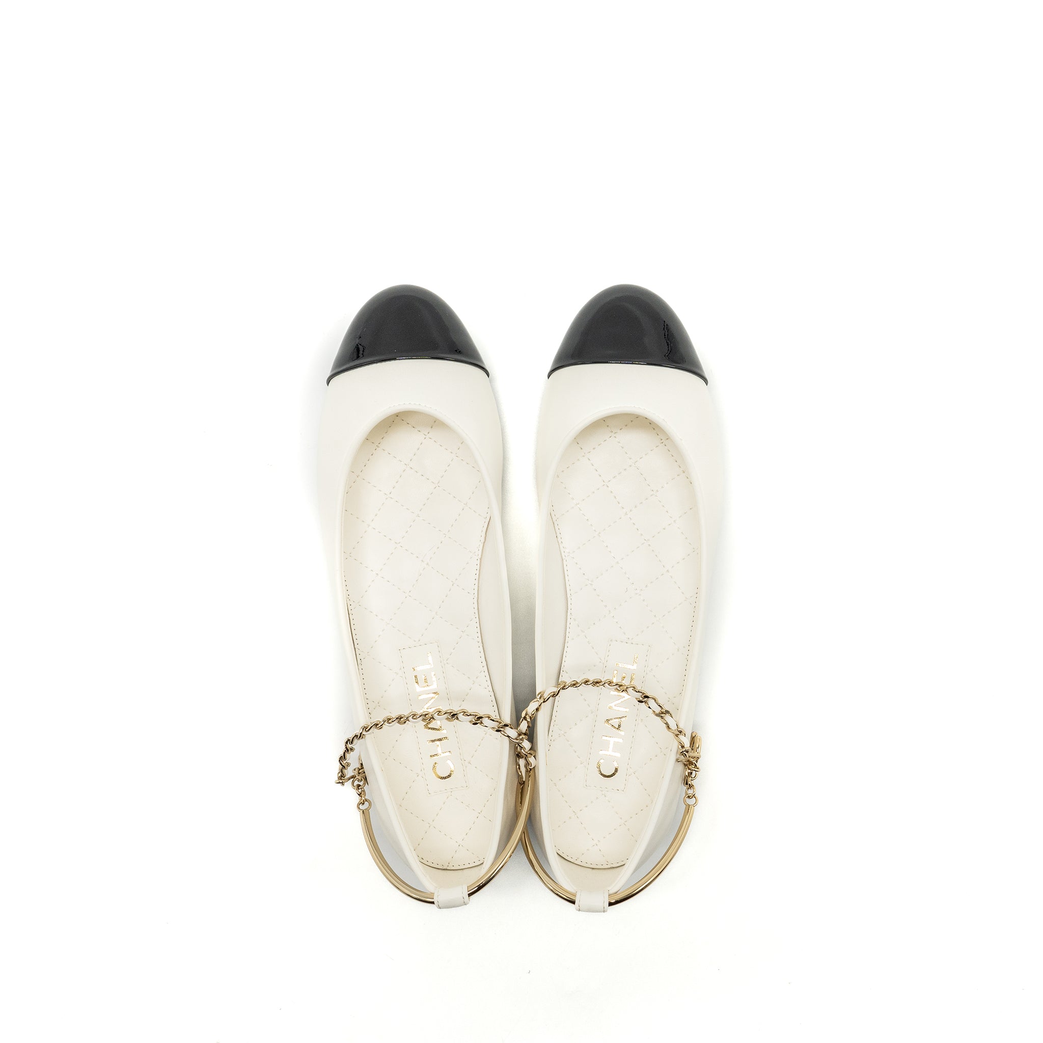 chanel-size-38-5-ballet-flats-white-black