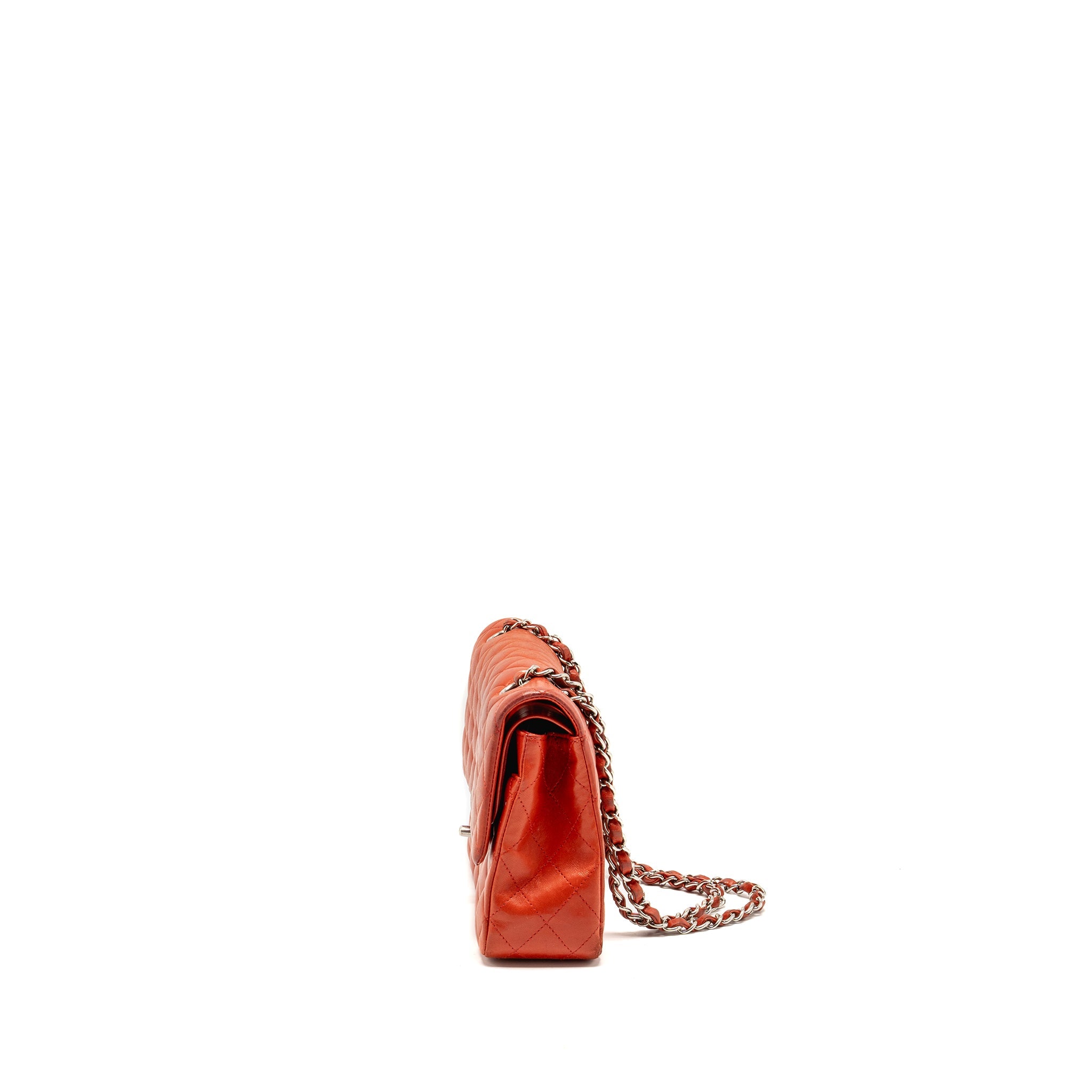 chanel-medium-classic-double-flap-bag-lambskin-red-shw