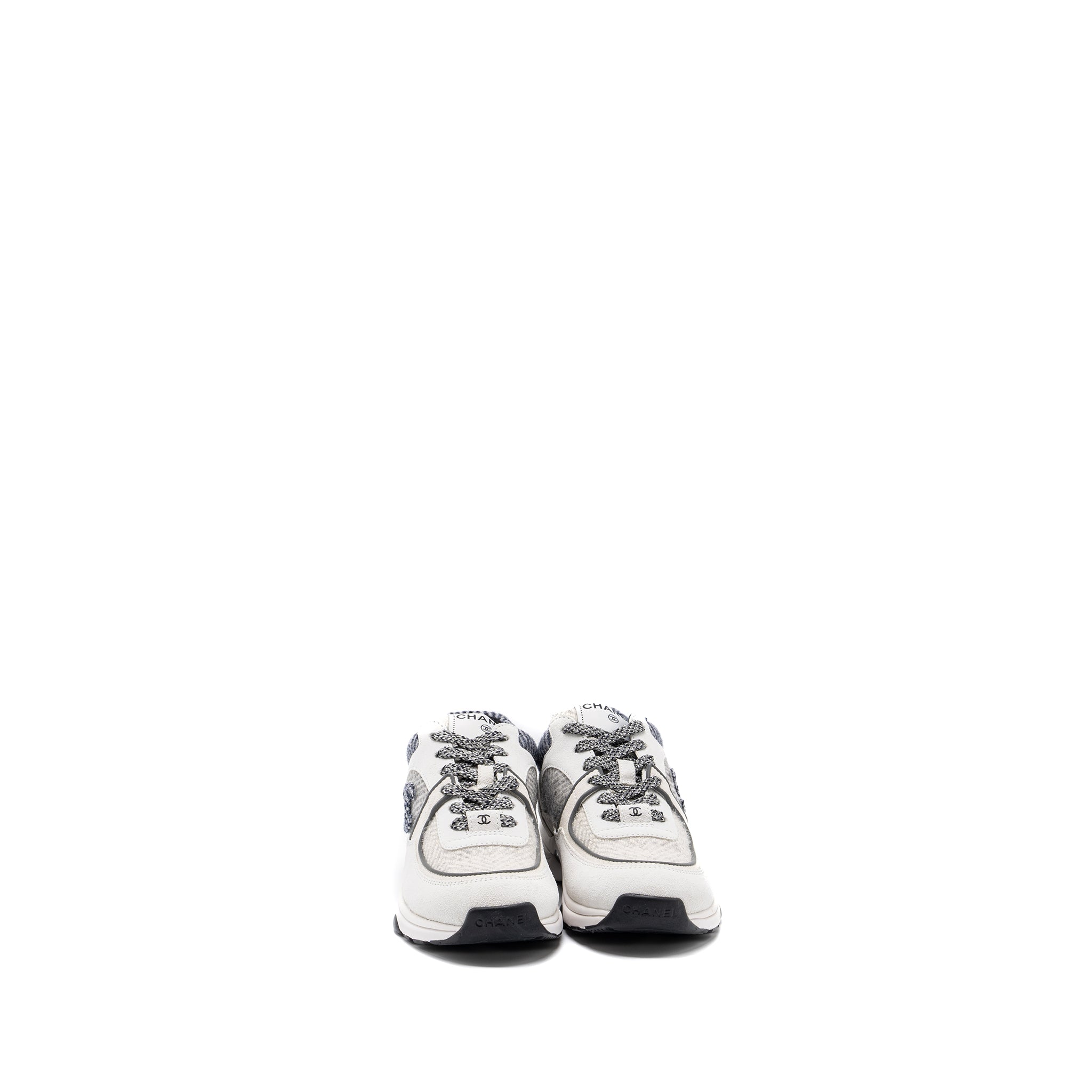 chanel-size-37-cc-logo-sneakers-suede-leather-fabric-light-grey