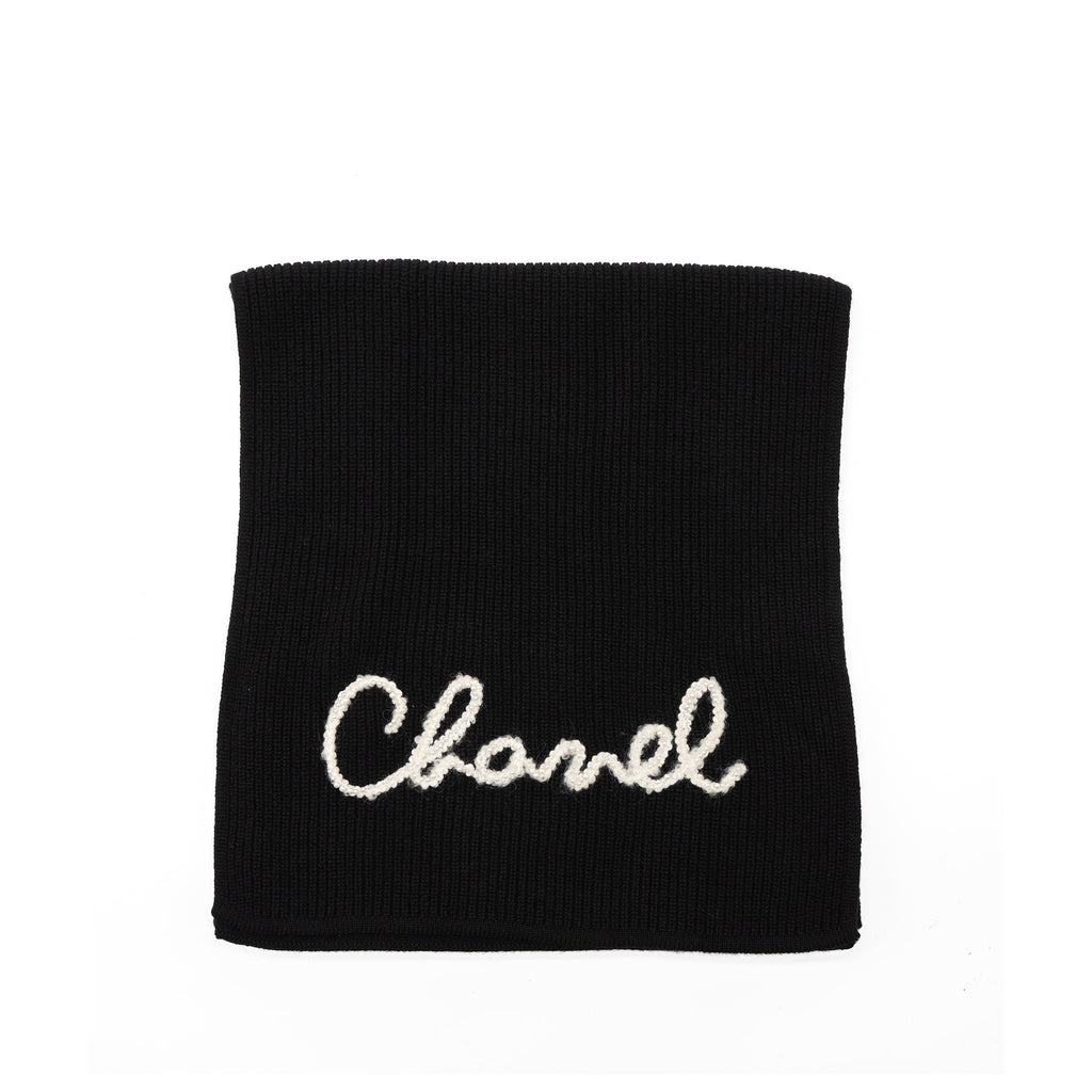 chanel-letter-scarf-cashmere-black-white