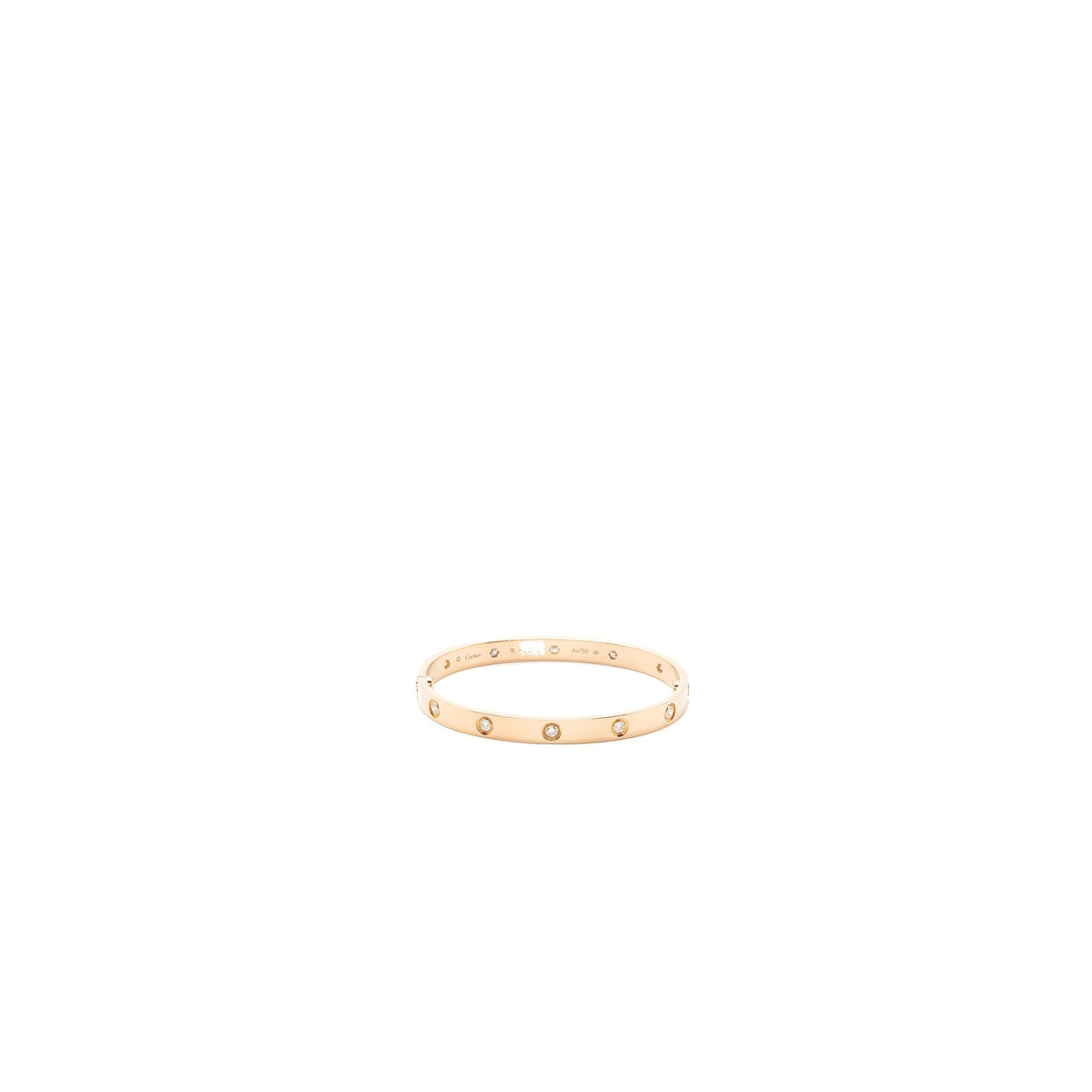 CARTIER LOVE BRACELET ROSE GOLD WITH 10 DIAMONDS