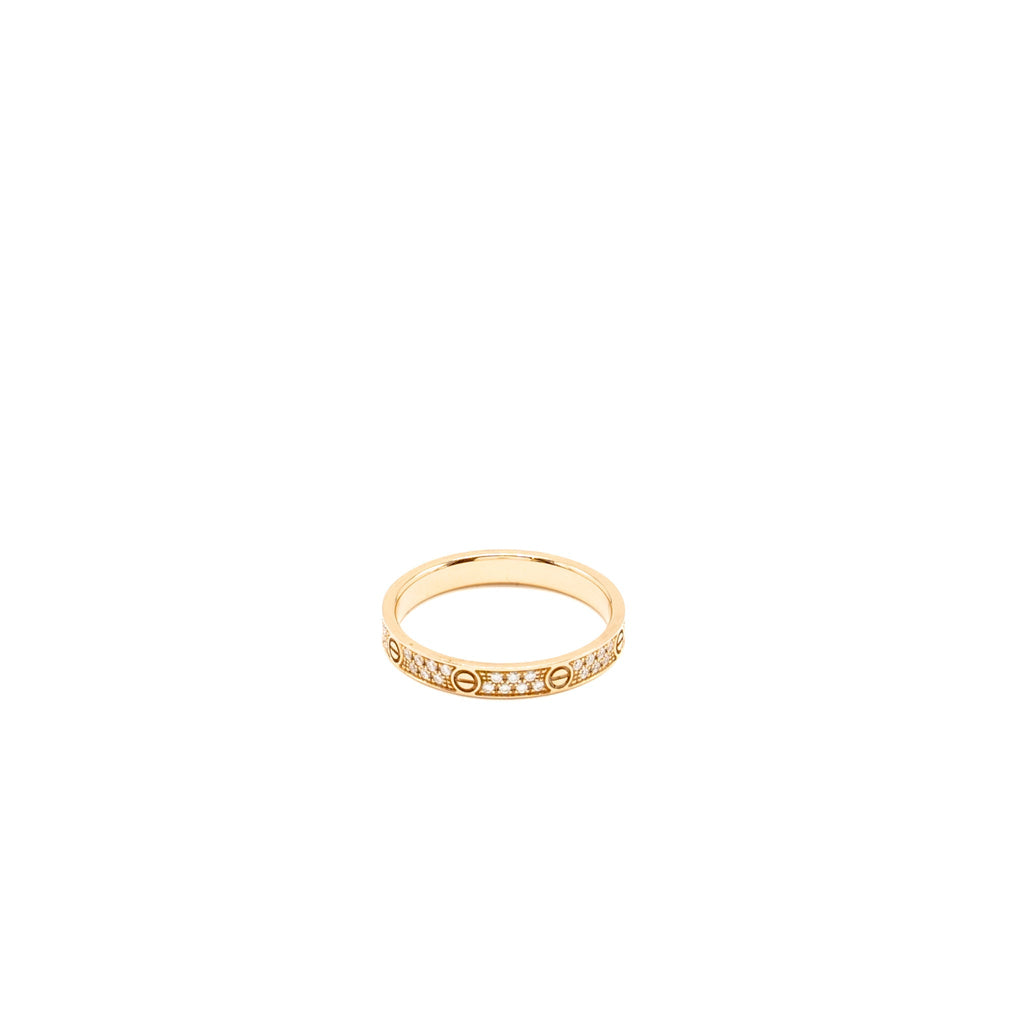 CARTIER LOVE RING ROSE GOLD, DIAMONDS