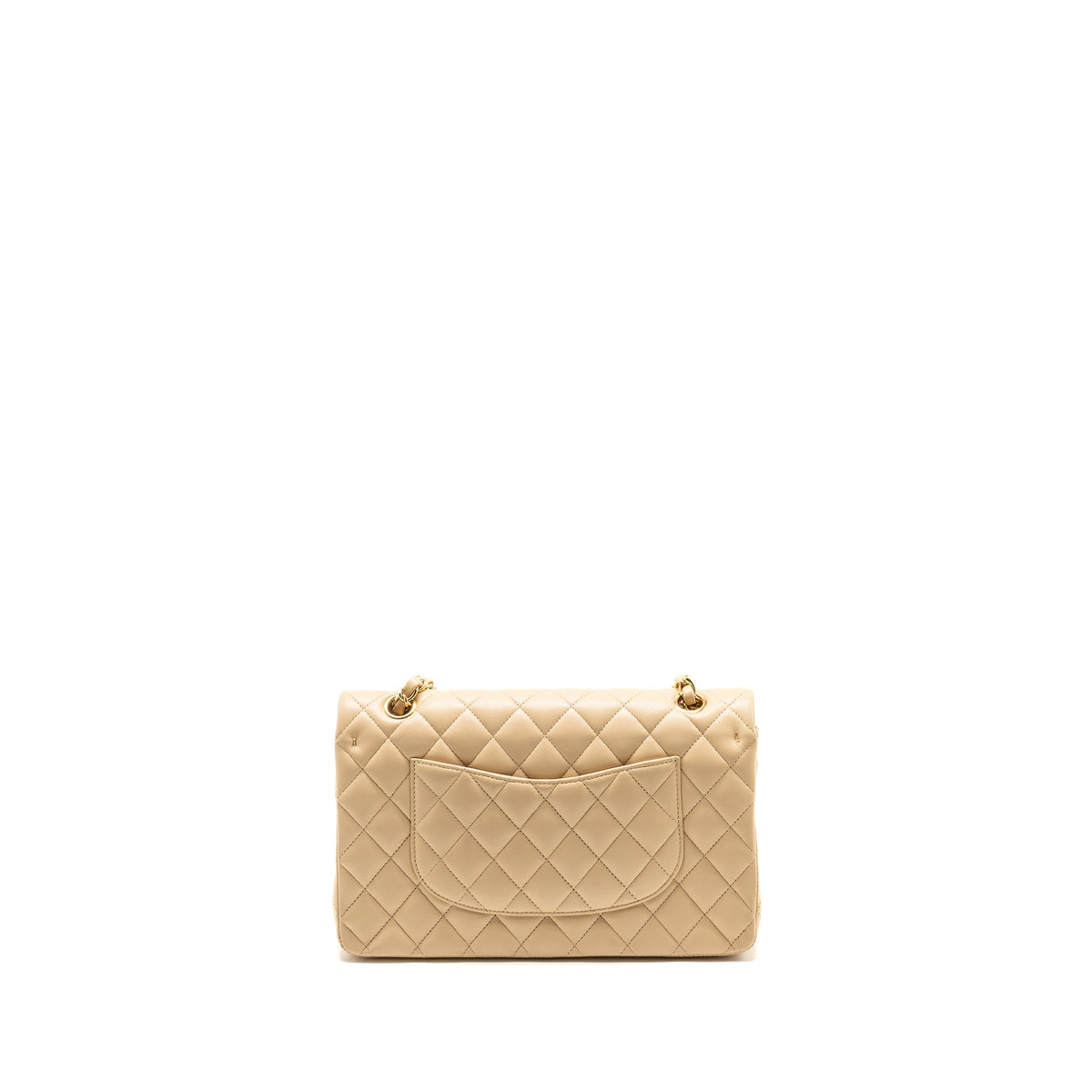 chanel-medium-classic-double-flat-bag-lambskin-beige-ghw