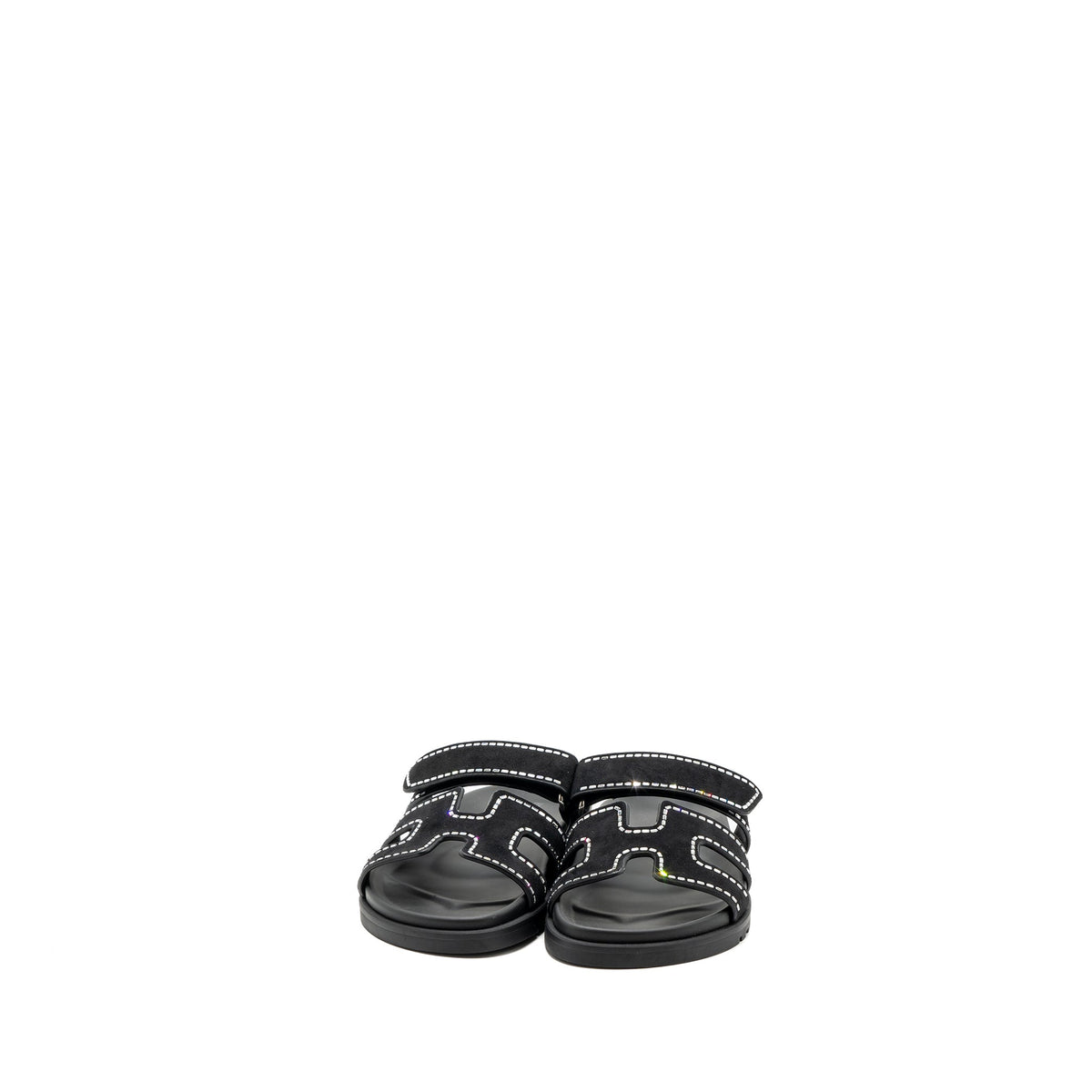 hermes-size-37-chypre-sandals-suede-crystal-black