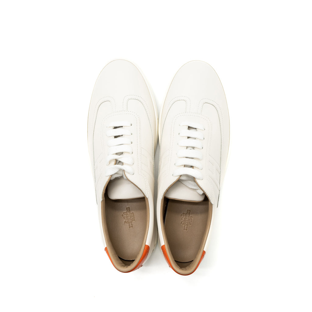 hermes-size-42-homme-sneaker-calfskin-white-orange