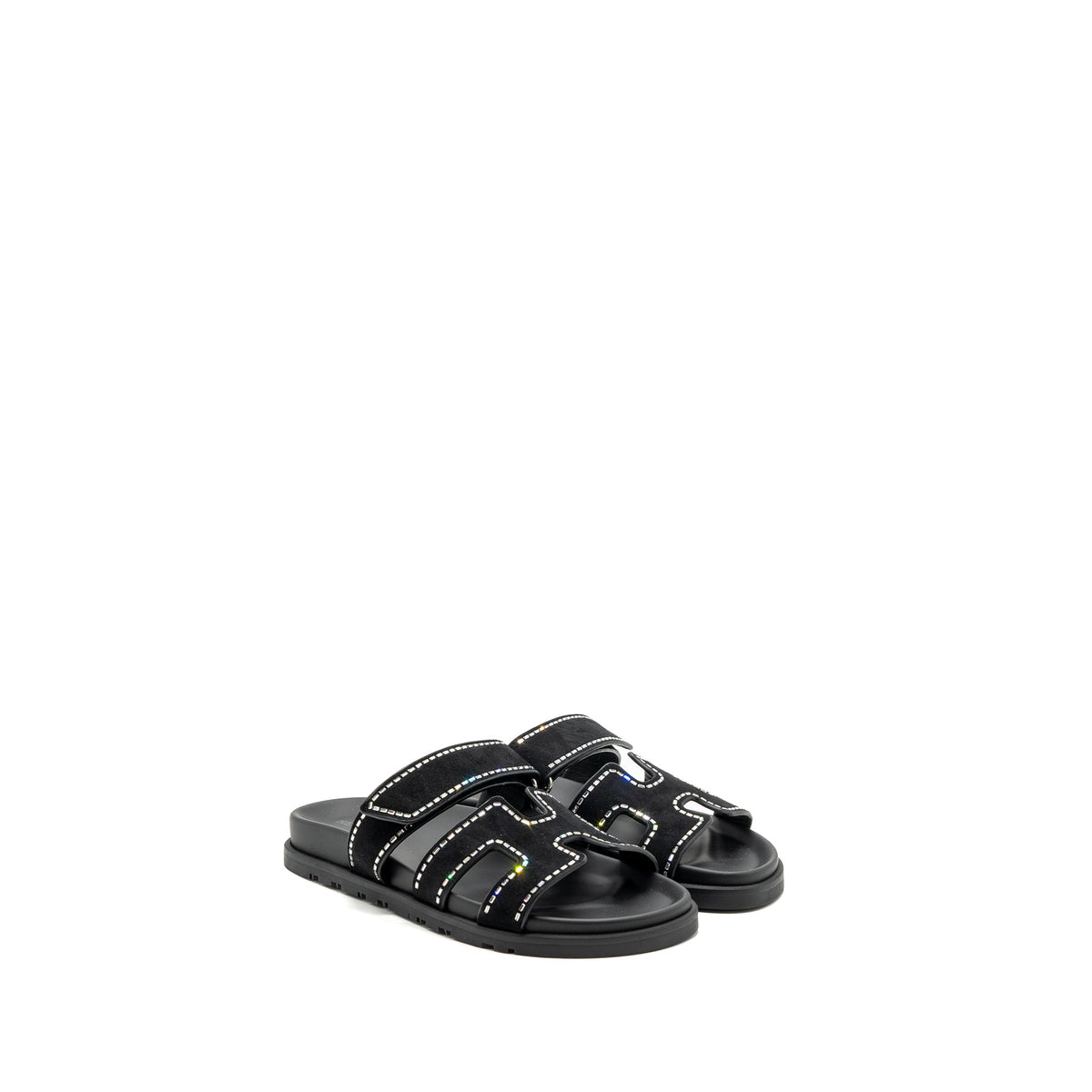 hermes-size-37-chypre-sandals-suede-crystal-black