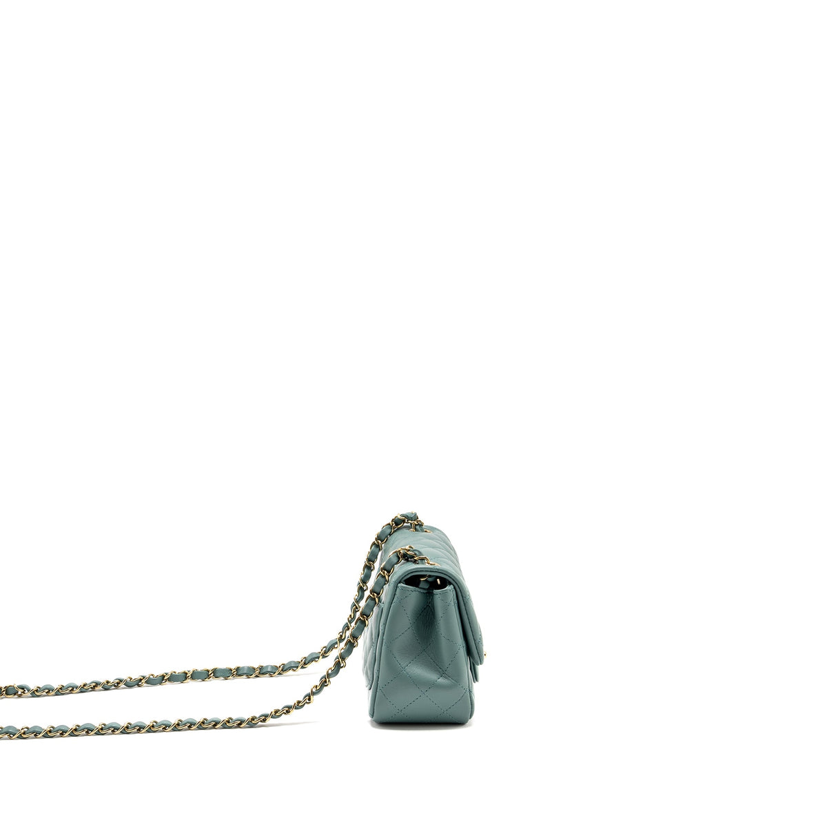 chanel-mini-square-flap-bag-lambskin-green-lghw-microchip-copy