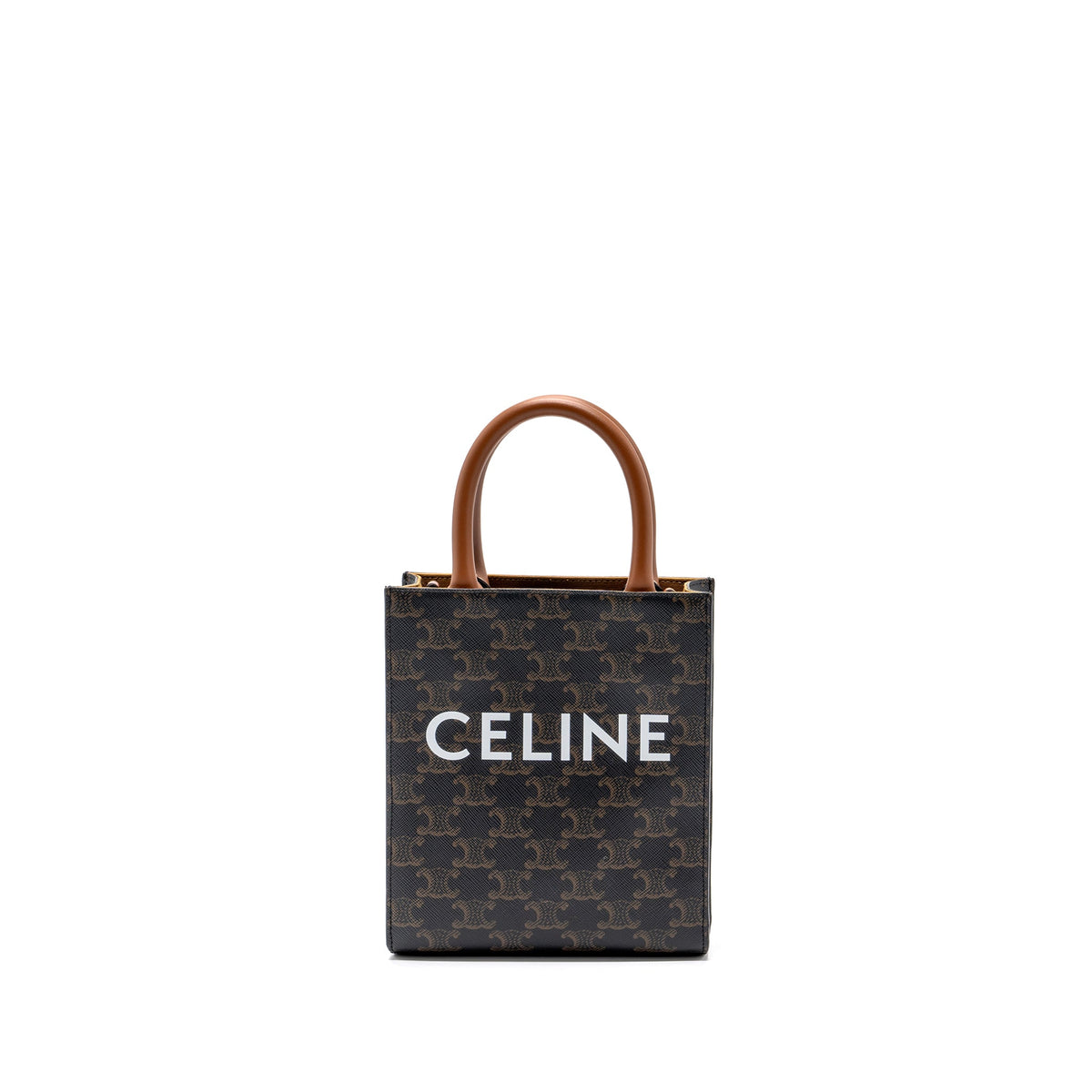 celine-mini-vertical-cabas-triomphe-canvas-brown-ghw-1
