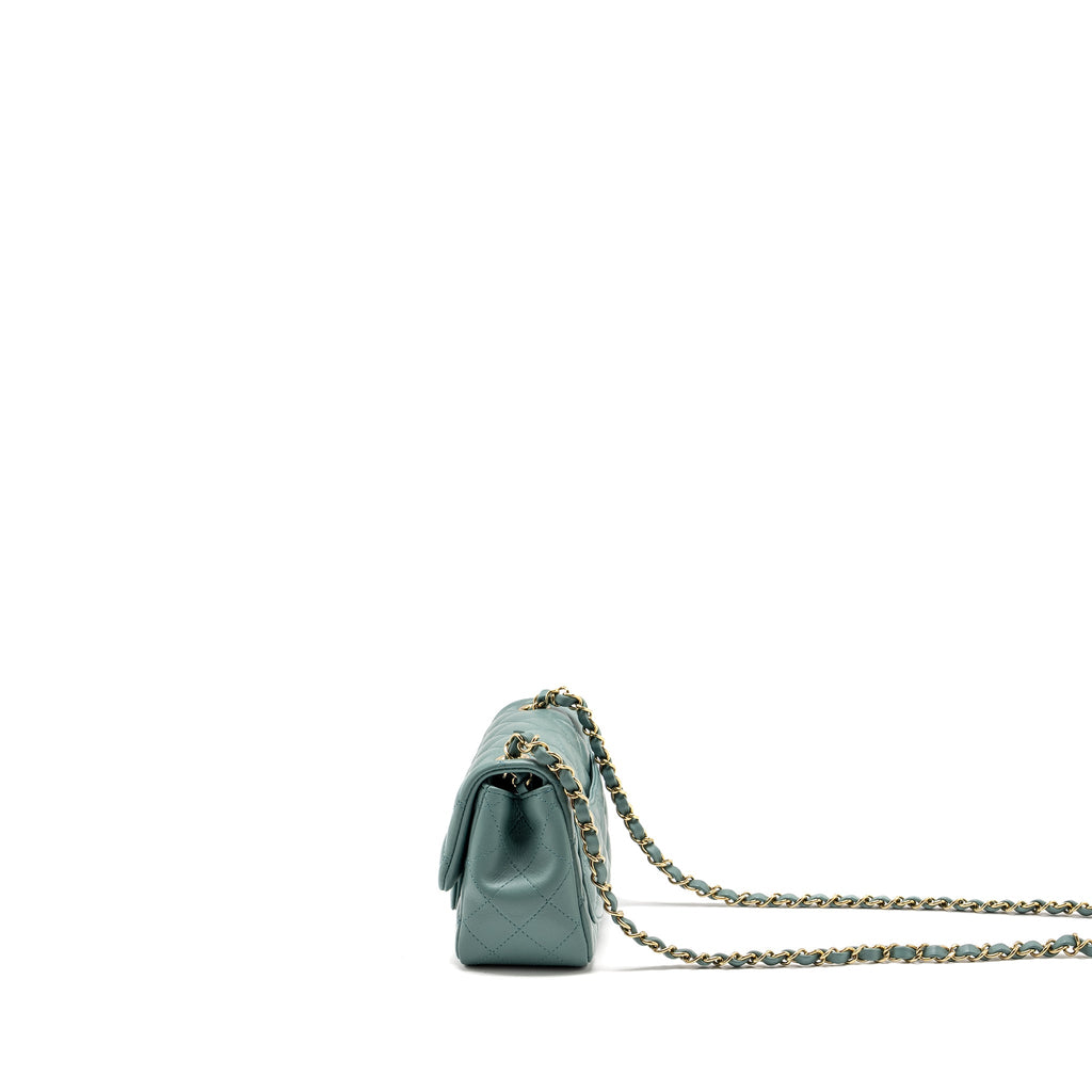 chanel-mini-square-flap-bag-lambskin-green-lghw-microchip-copy