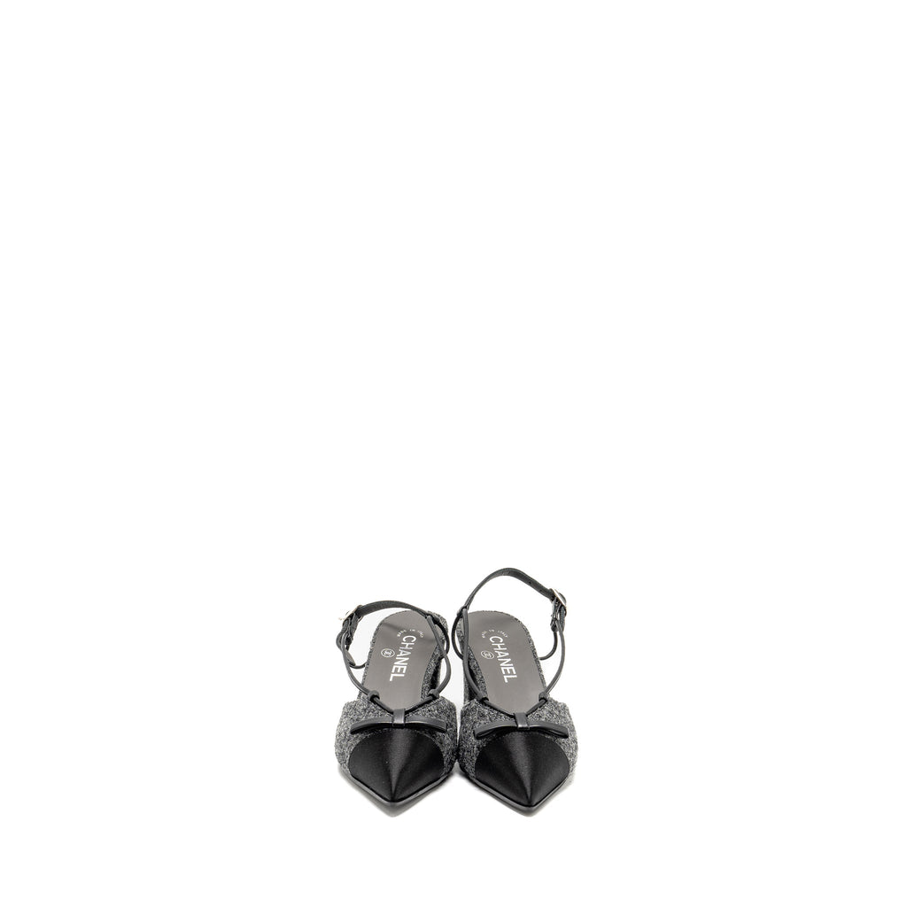 chanel-size-37-5-cap-toe-cc-slingback-pumps-tweed-grey-black