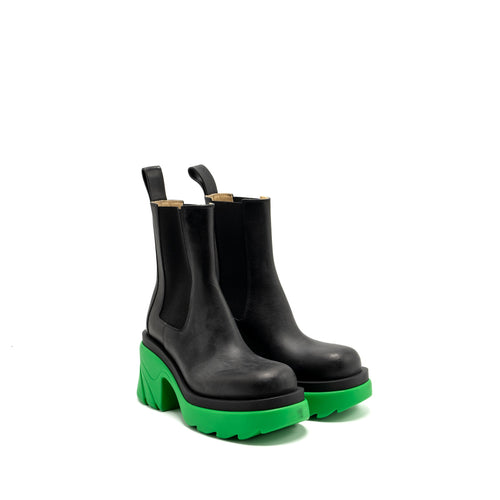 bottega-veneta-size-36-5-flash-ankle-boots-military-calfskin-grass-black