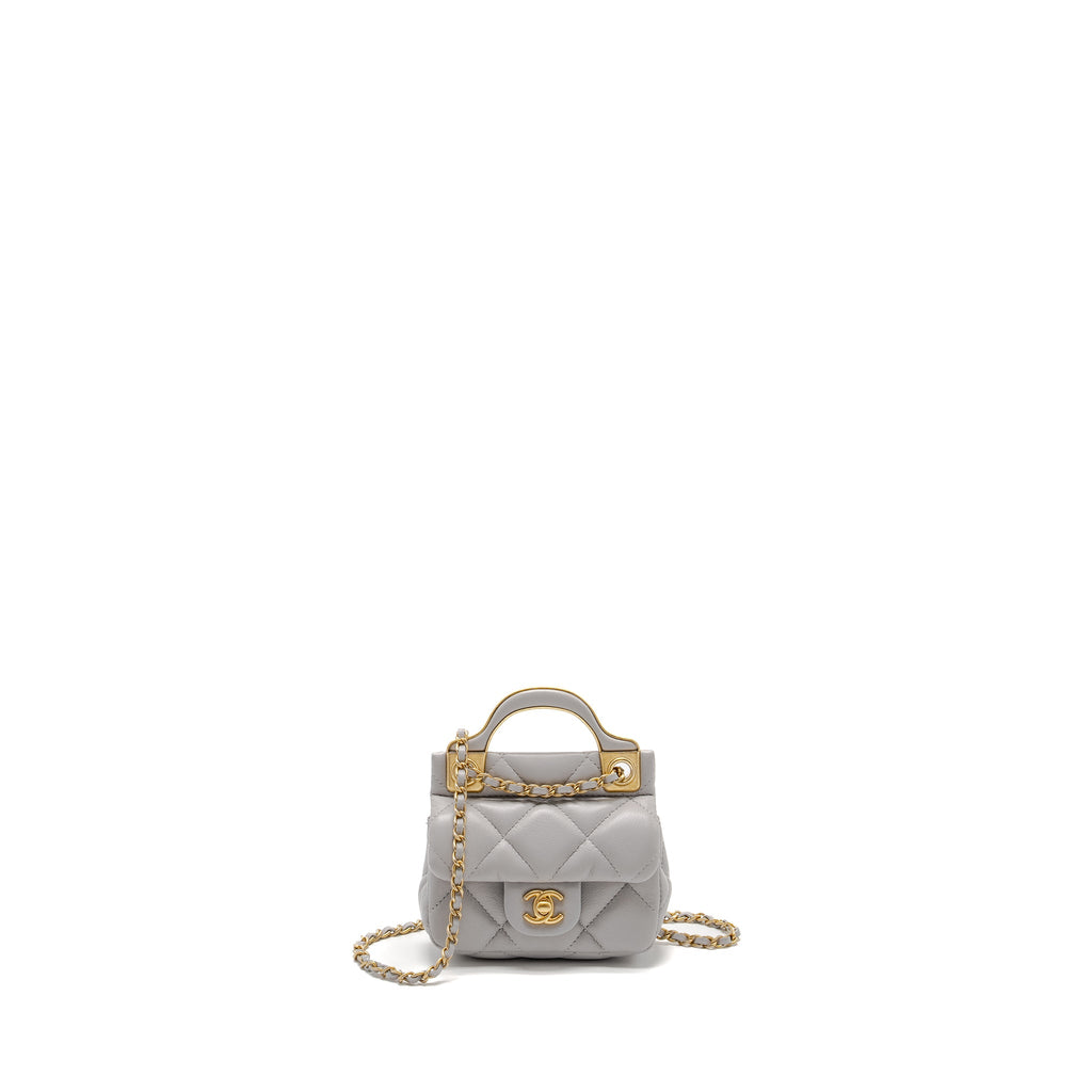 chanel-mini-quilted-flap-card-holder-with-chain-lambskin-grey-ghw-copy-1