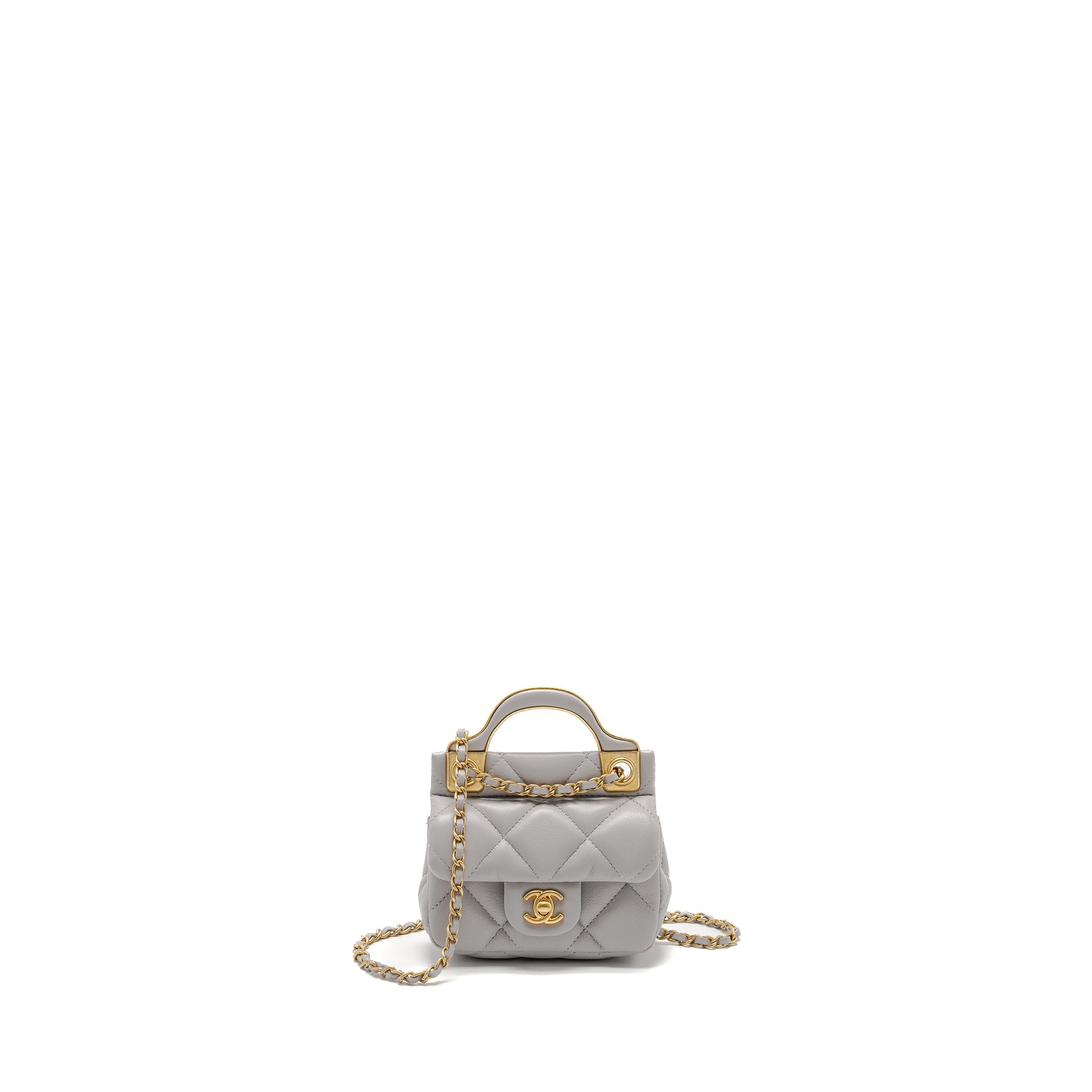 chanel-mini-quilted-flap-card-holder-with-chain-lambskin-grey-ghw-copy-1