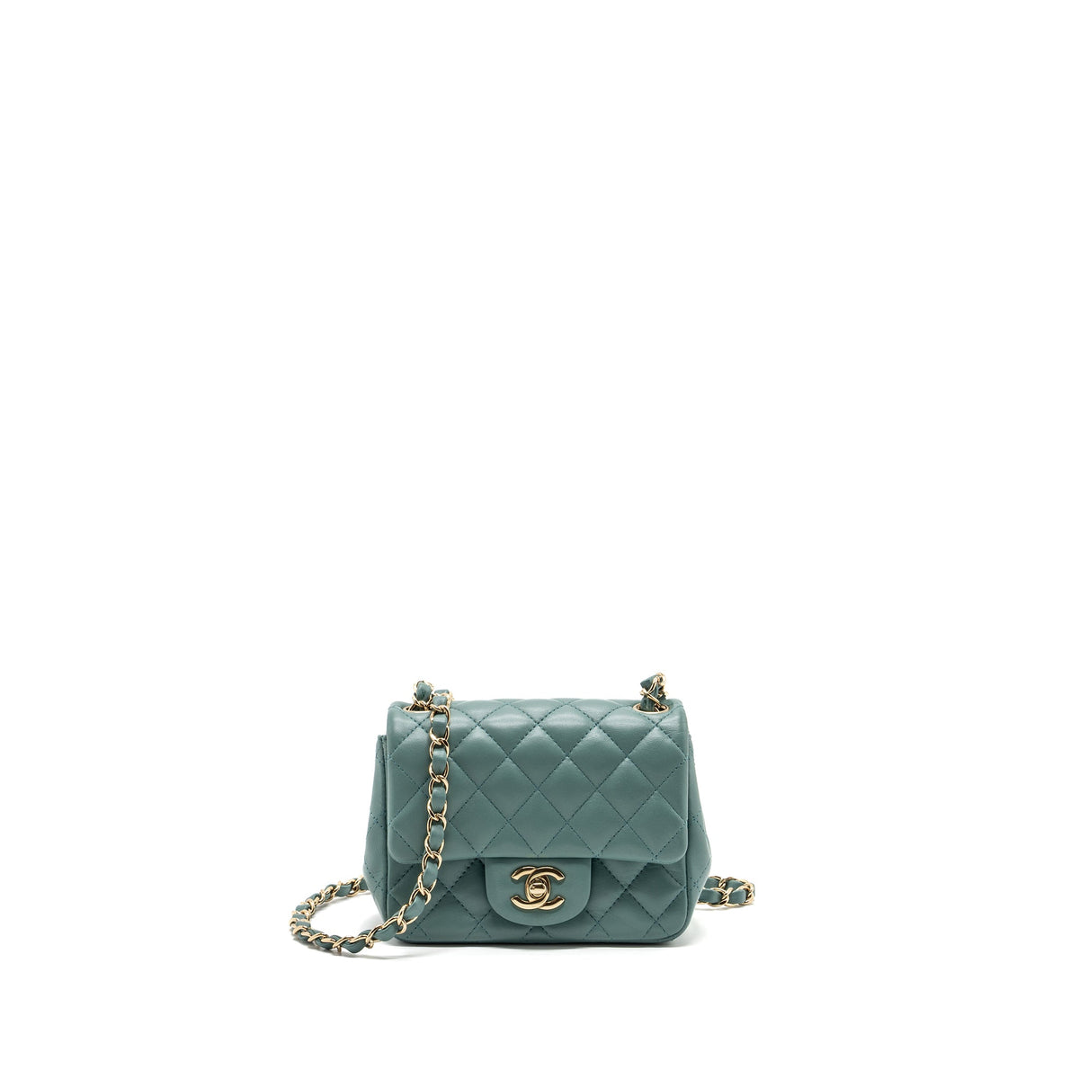 chanel-square-flap-bag-green