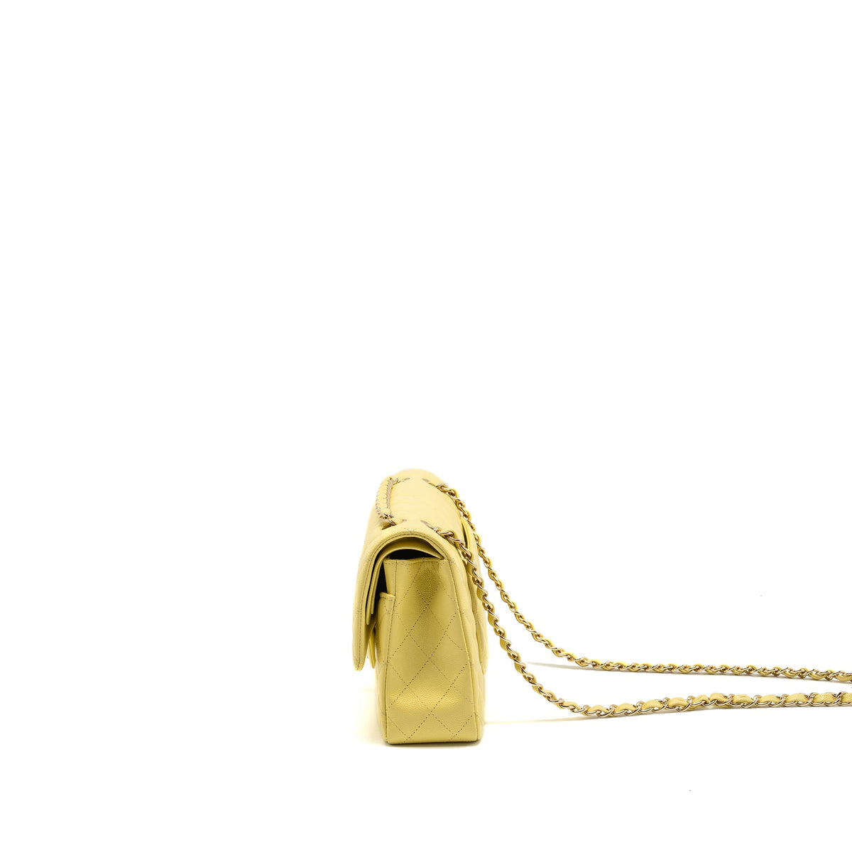 chanel-medium-classic-double-flap-bag-caviar-light-yellow-lghw
