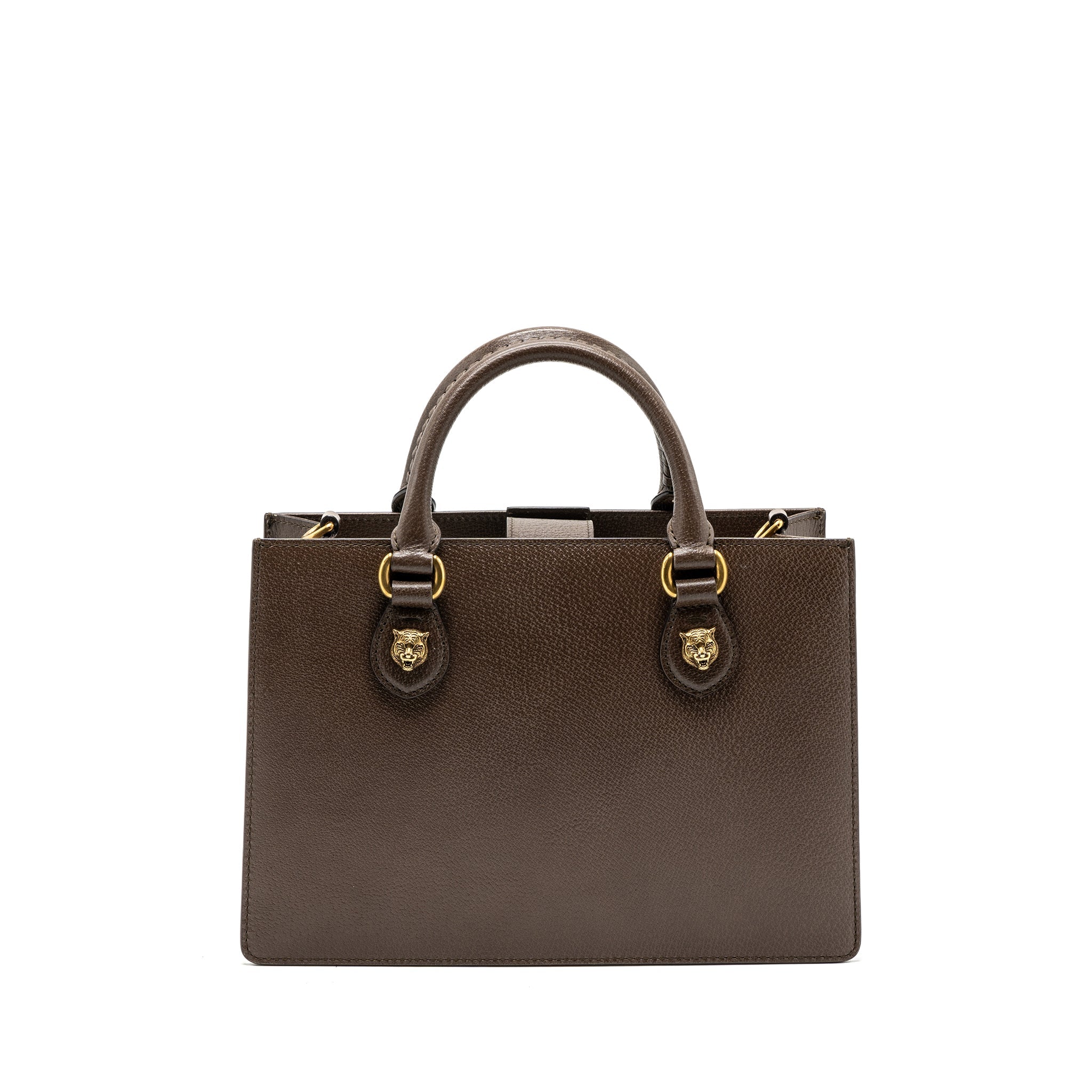 gucci-top-handle-tote-bag-calfskin-dark-brown-ghw