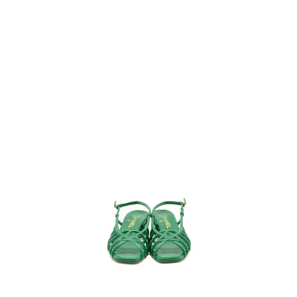 chanel-size-37-5-22b-cc-logo-sandals-lambskin-green-shw