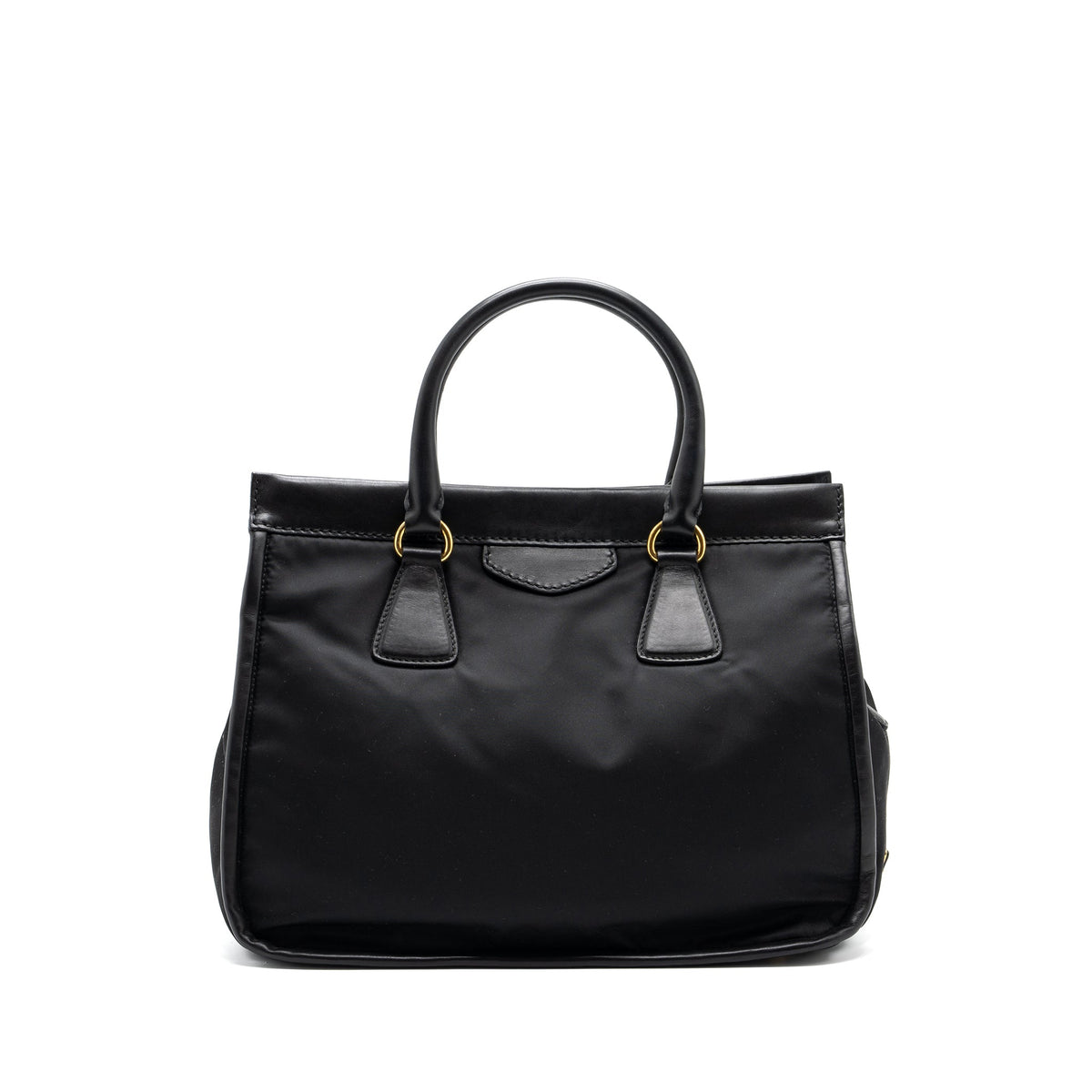 prada-tote-bag-nylon-leather-black-ghw